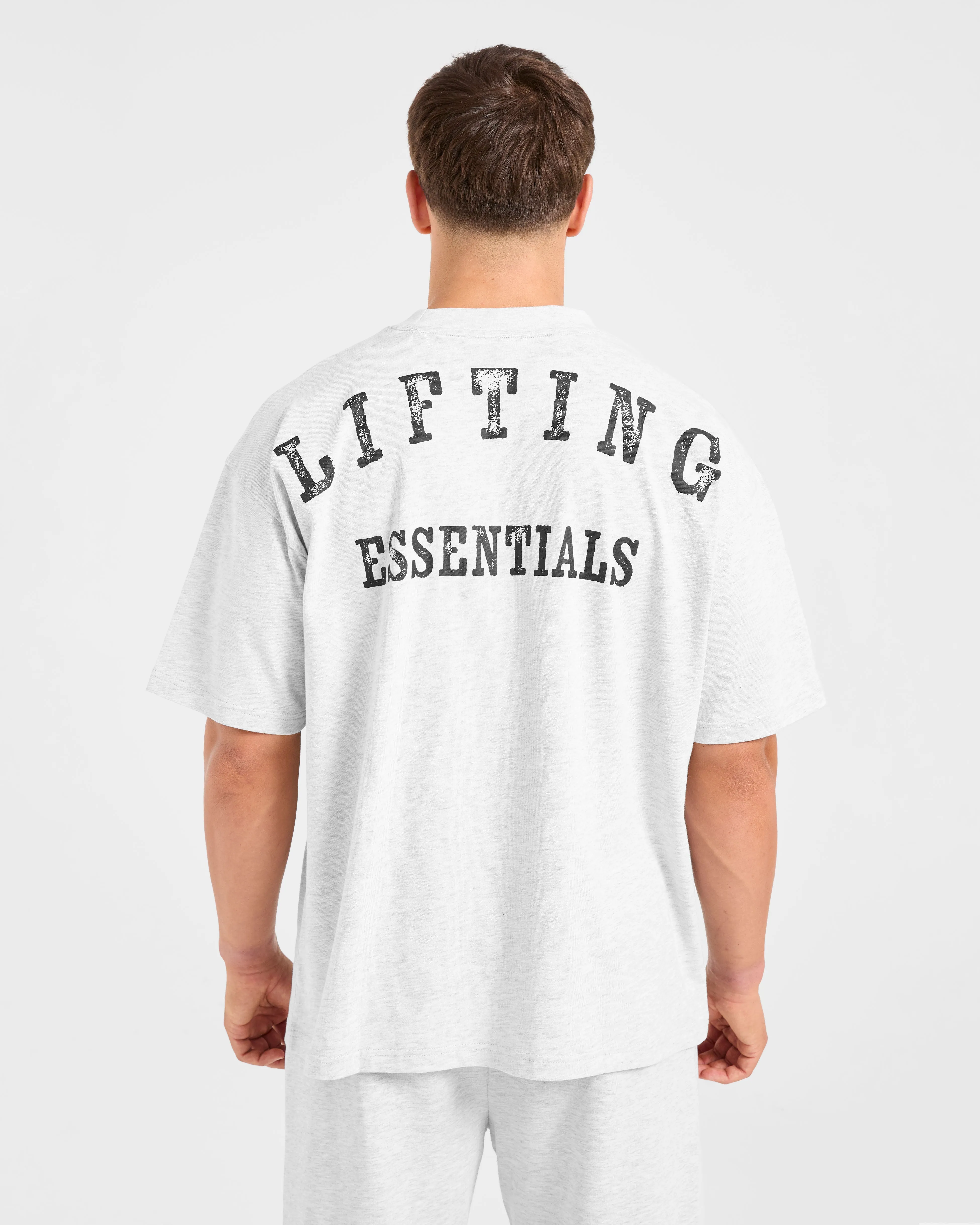 Lifting Essentials Oversized T Shirt - Grey Marl sold by AYBL