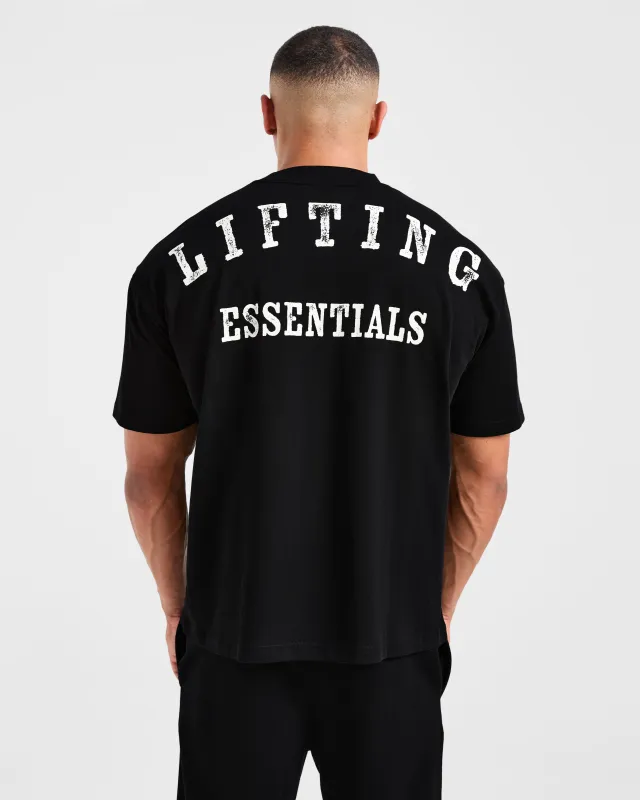 Lifting Essentials Oversized T Shirt - Black sold by AYBL
