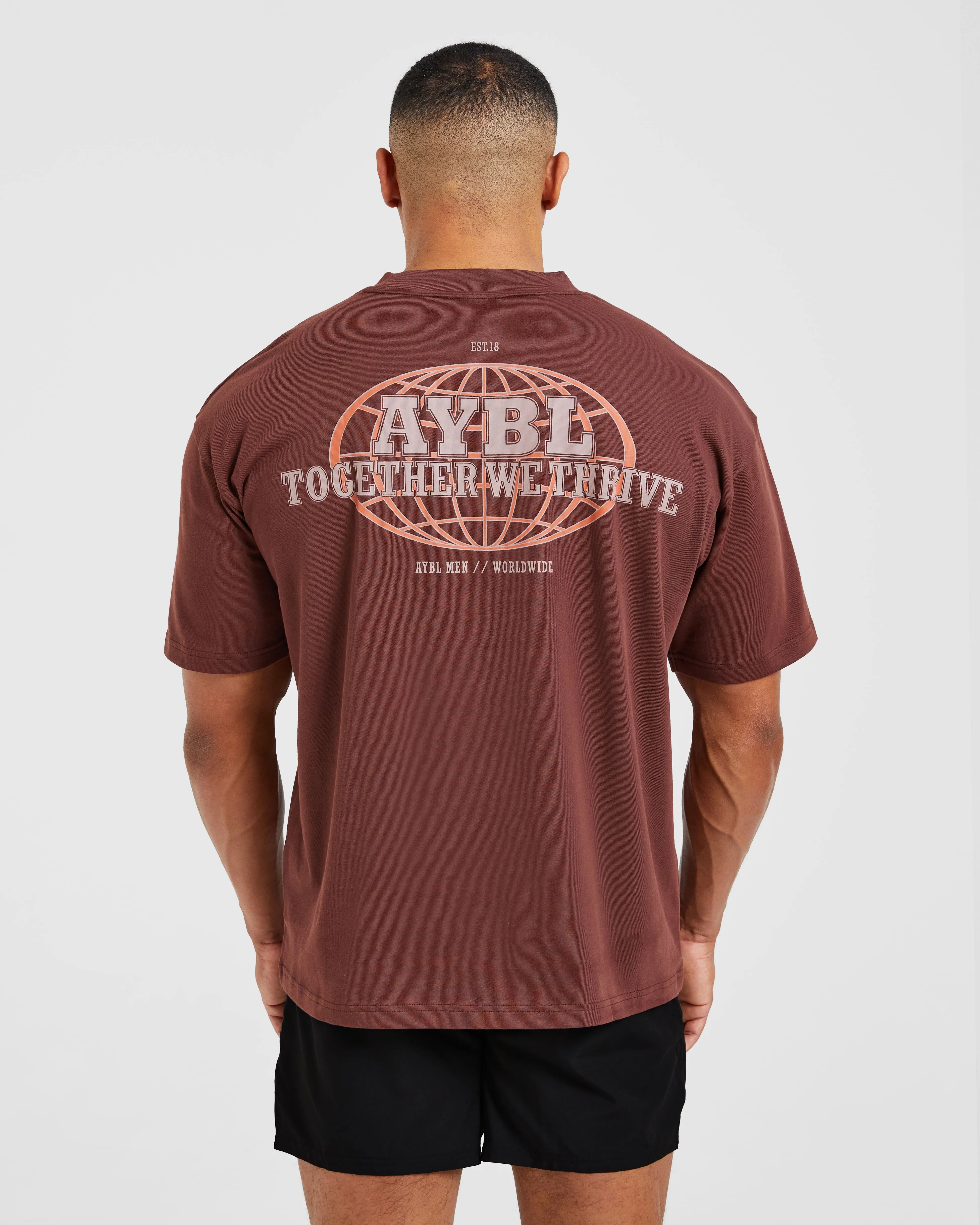 Global Oversized T Shirt - Burnt Red sold by AYBL