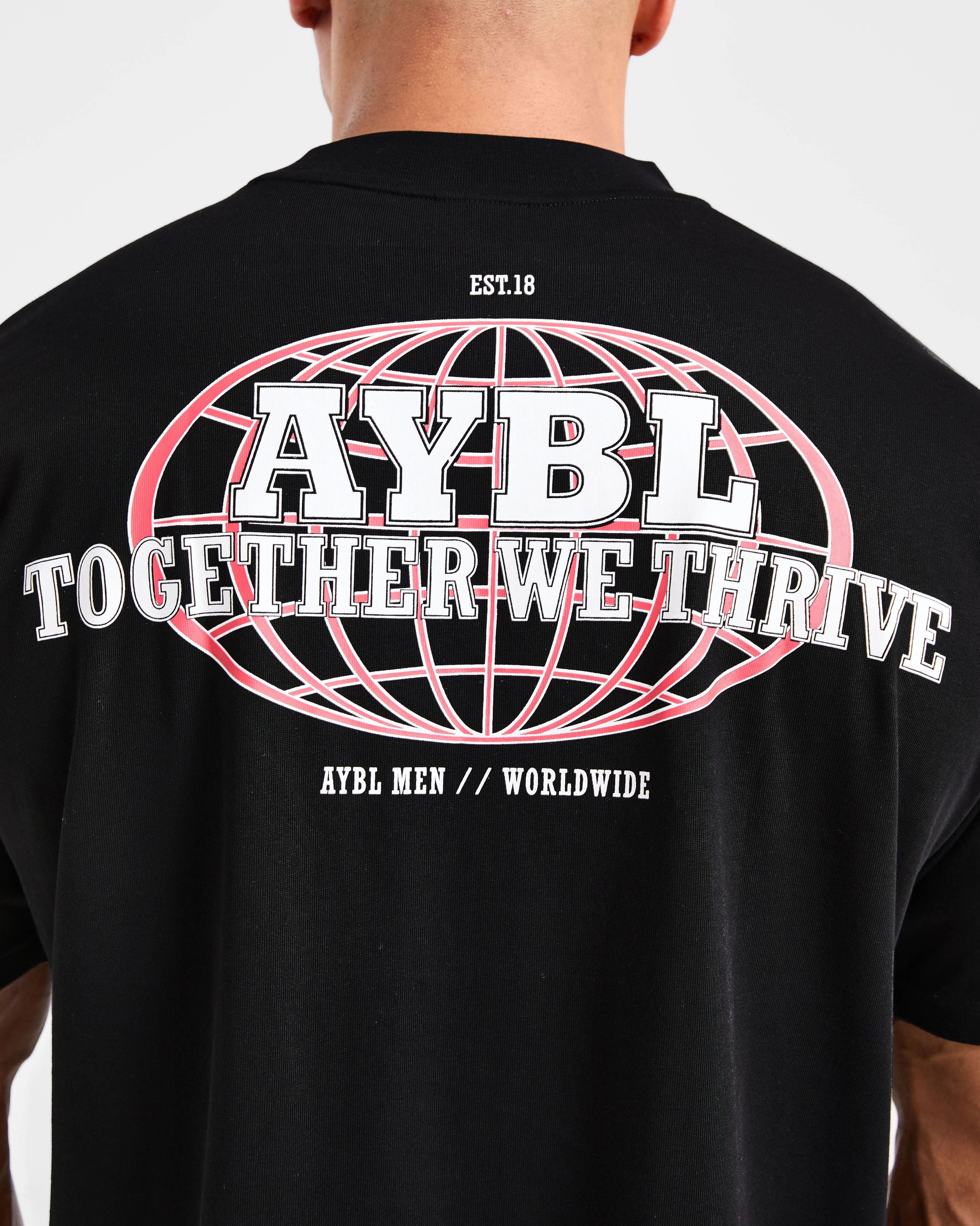 Global Oversized T Shirt - Black/Red sold by AYBL product image thumbnail 5
