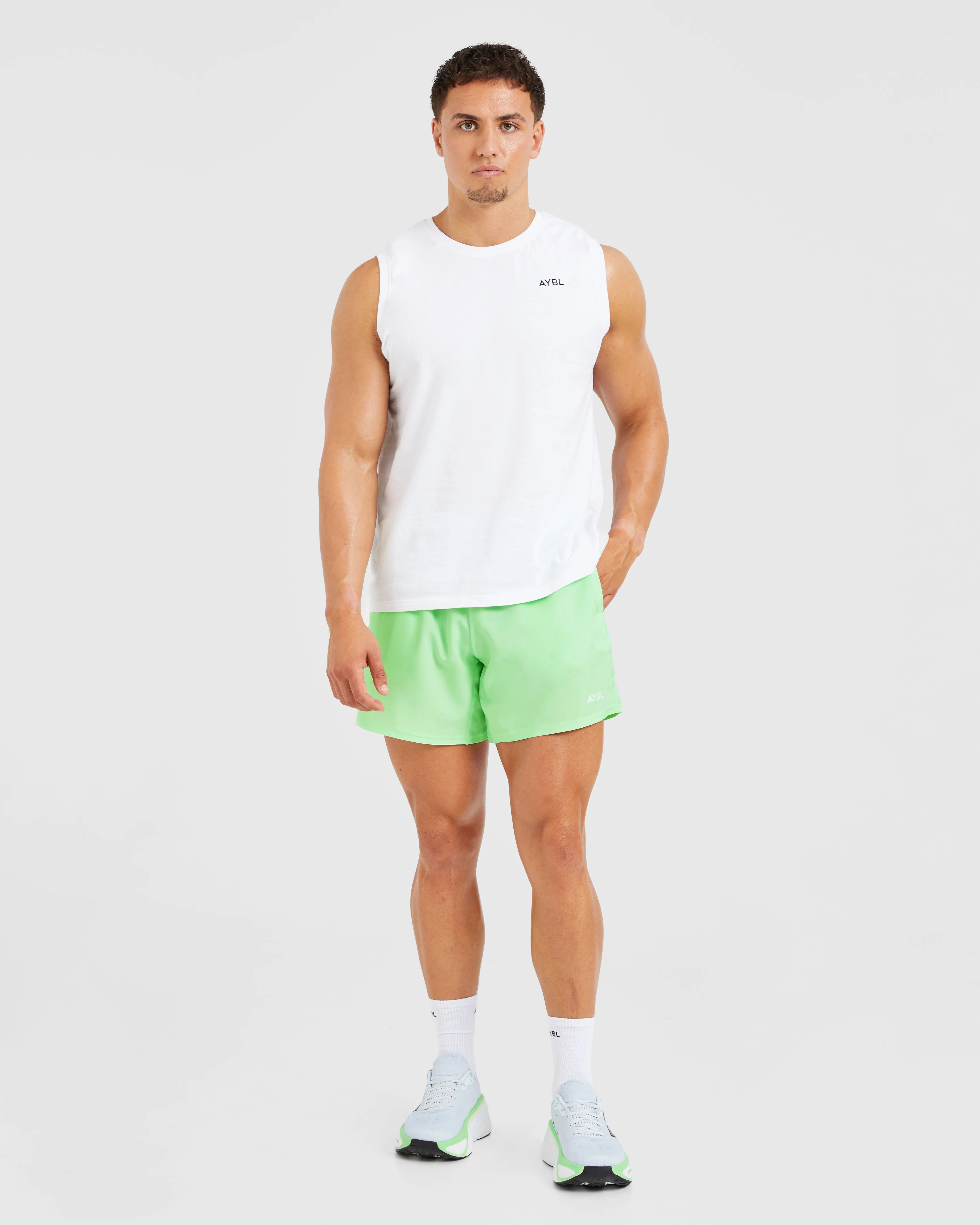 Core 5" Shorts - Lime Green sold by AYBL product image thumbnail 3