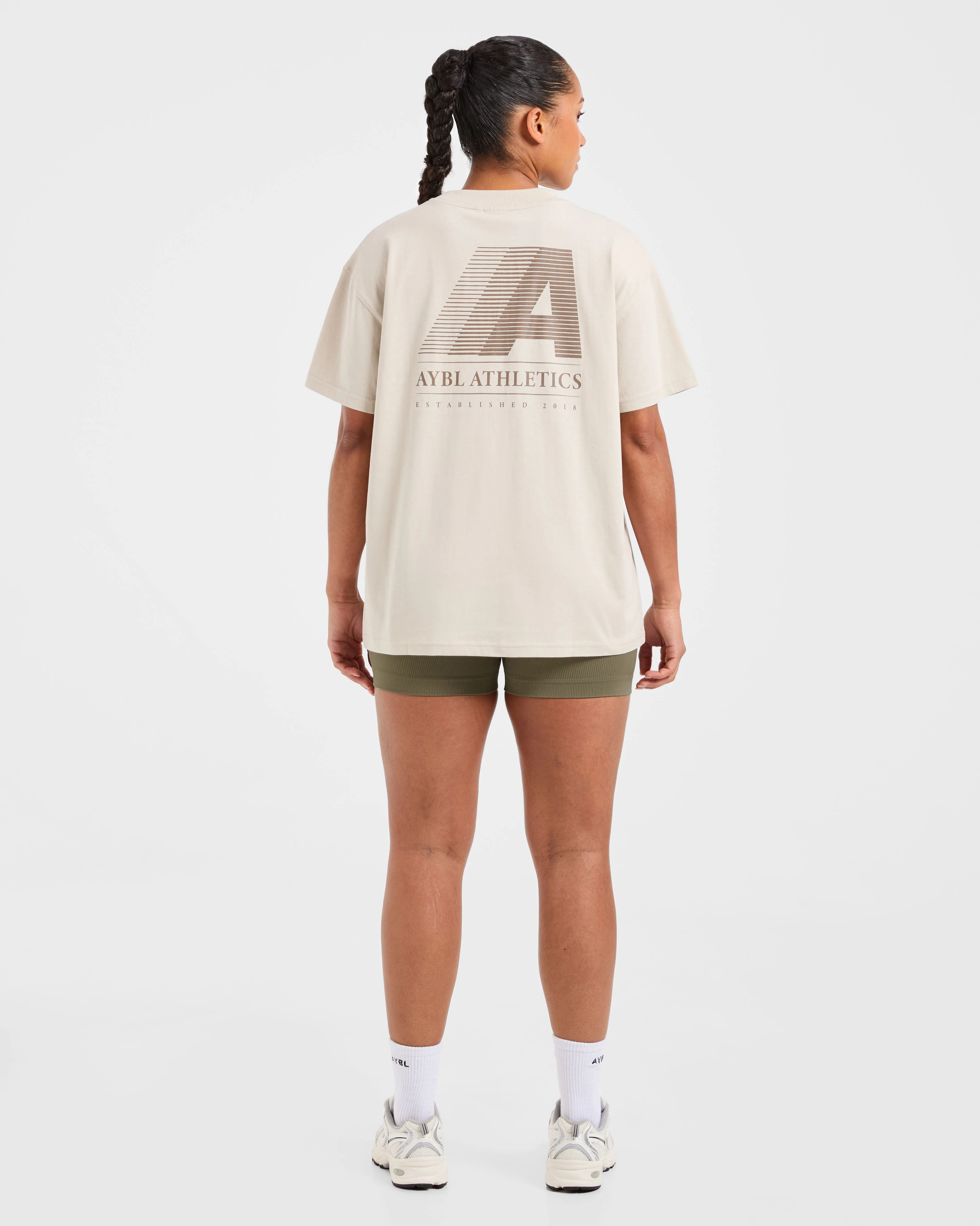 Retro Athletics Oversized T Shirt - Sand sold by AYBL product image thumbnail 4
