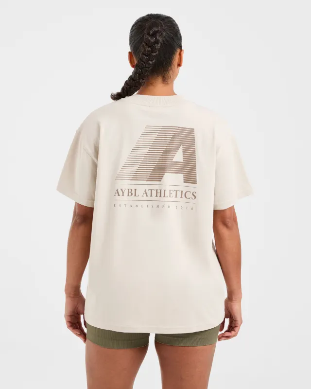 Retro Athletics Oversized T Shirt - Sand sold by AYBL