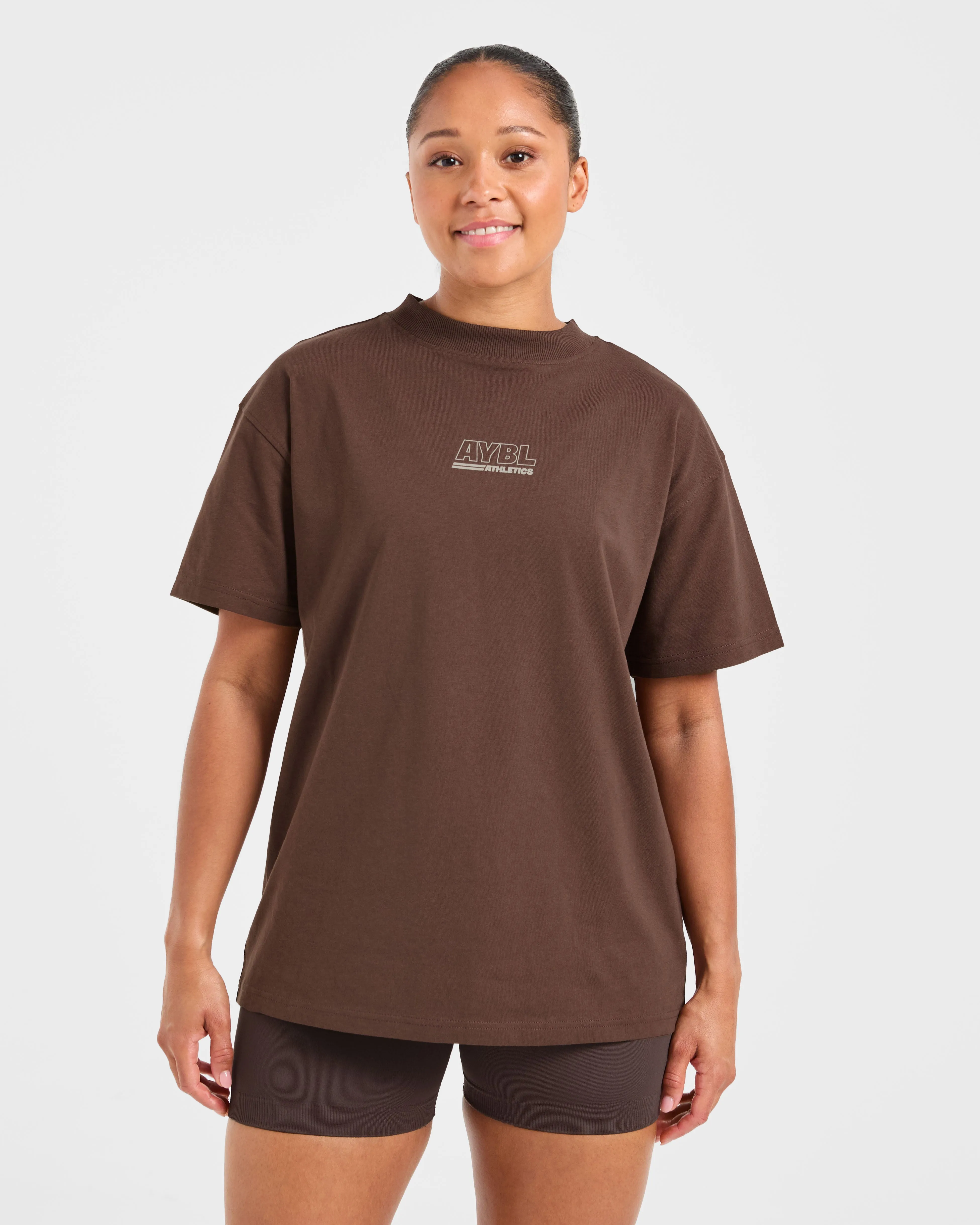 Athletics Track Oversized T Shirt - Brown/Sand sold by AYBL product image thumbnail 2