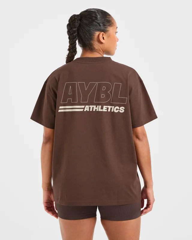 Athletics Track Oversized T Shirt - Brown/Sand sold by AYBL