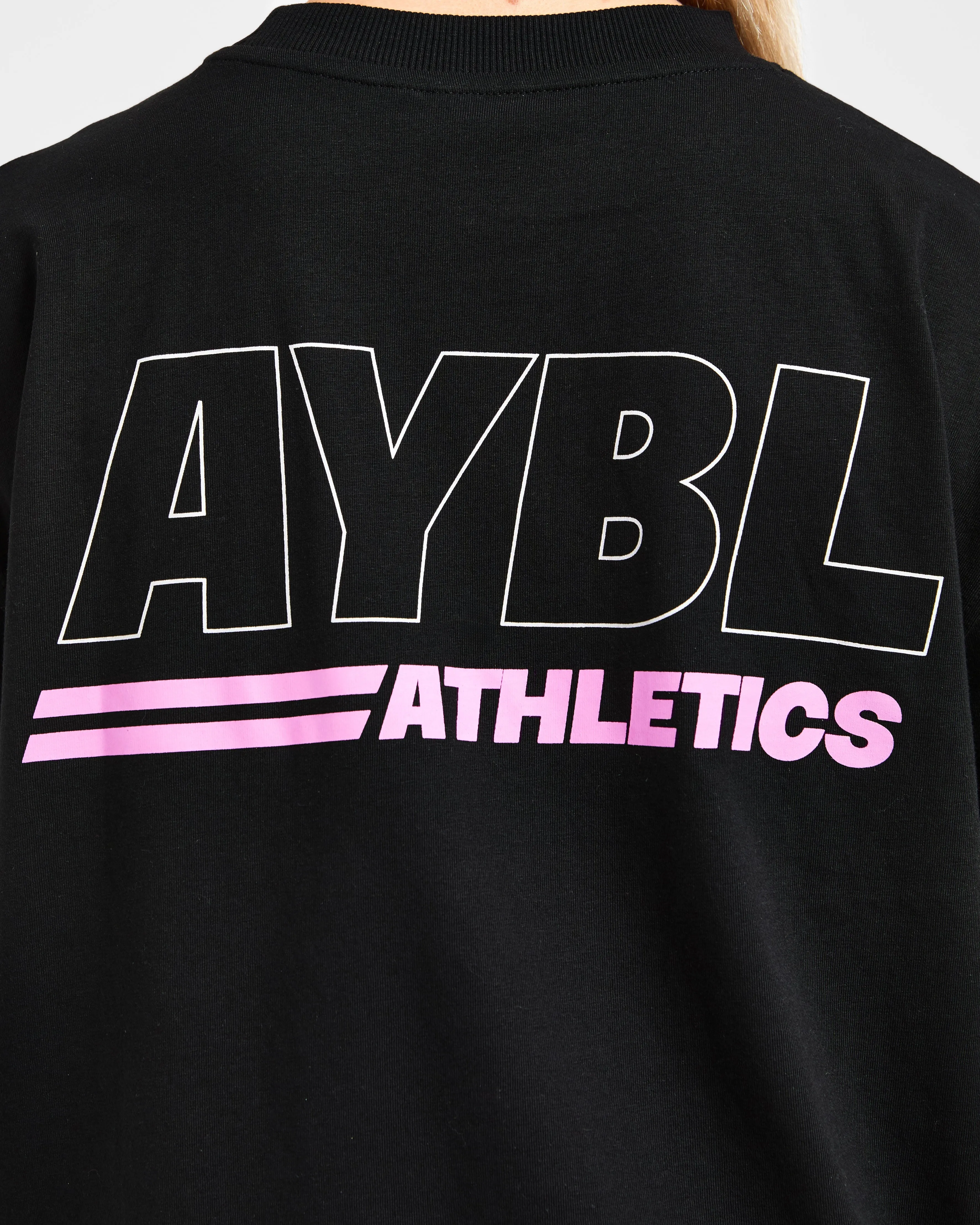 Athletics Track Oversized T Shirt - Black/Pink sold by AYBL product image thumbnail 5