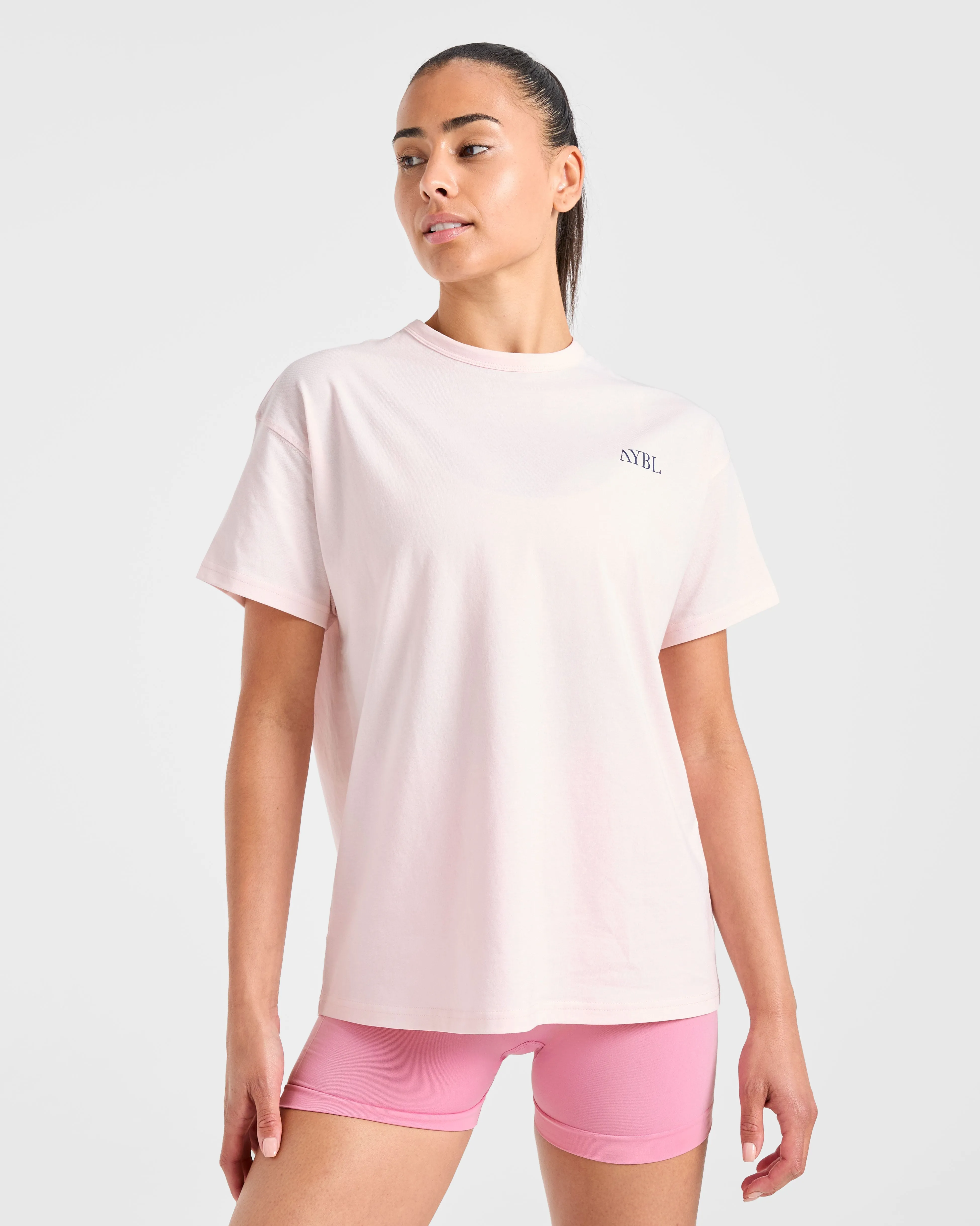 AYBL Sports Club Script Oversized T Shirt - Pink sold by AYBL product image thumbnail 2