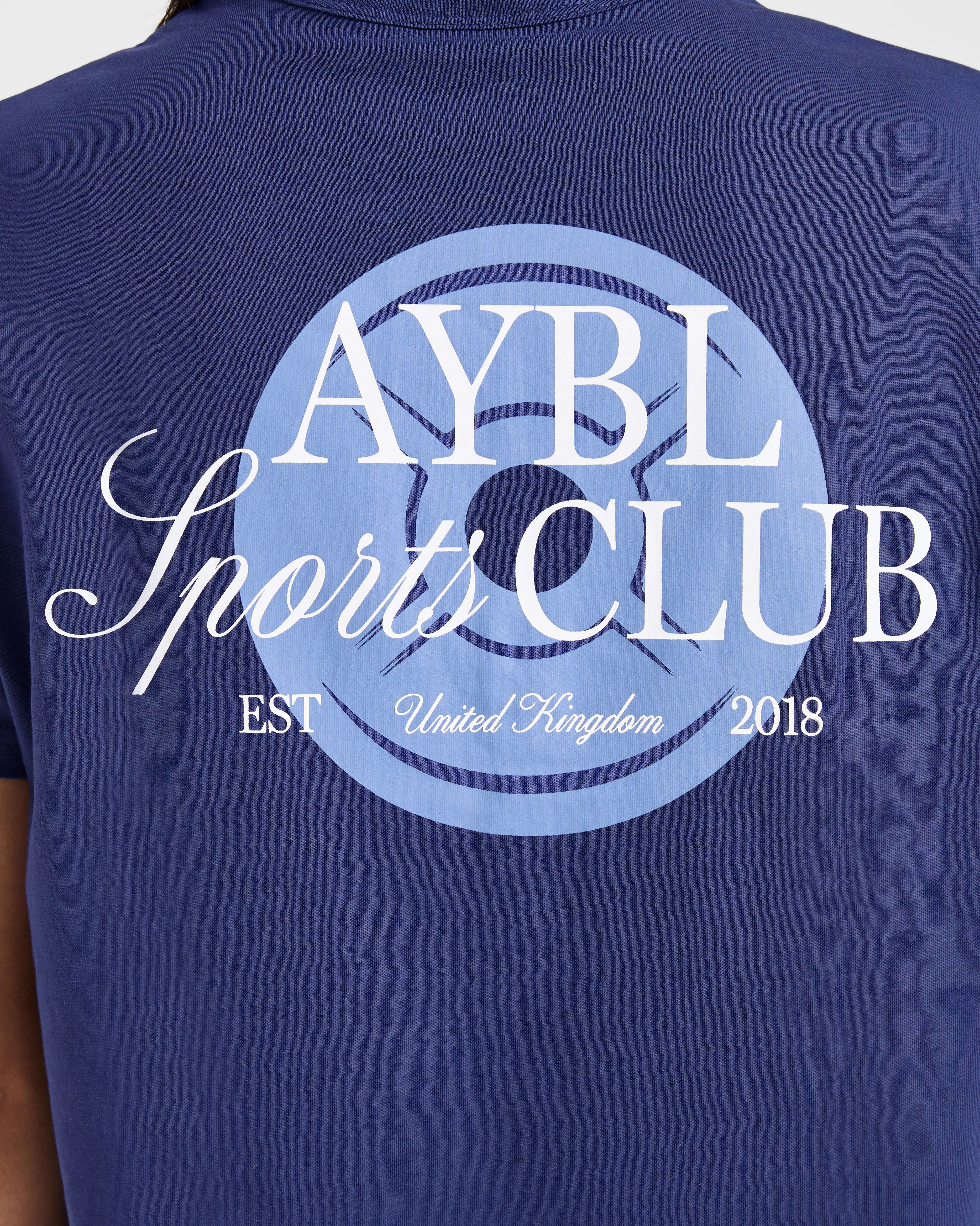 AYBL Sports Club Script Oversized T Shirt - Navy sold by AYBL product image thumbnail 5