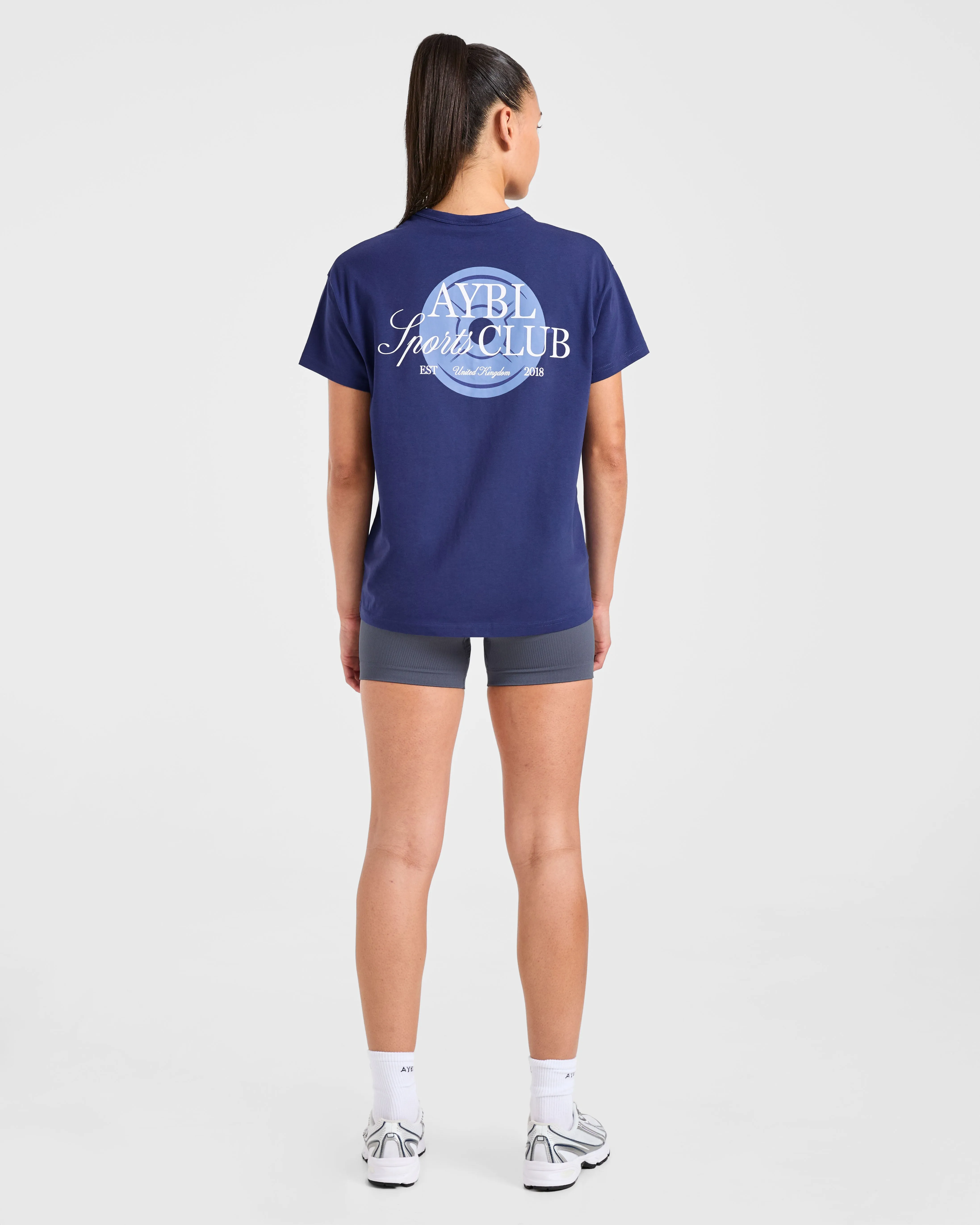 AYBL Sports Club Script Oversized T Shirt - Navy sold by AYBL product image thumbnail 4