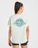 AYBL Sports Club Script Oversized T Shirt - Green sold by AYBL