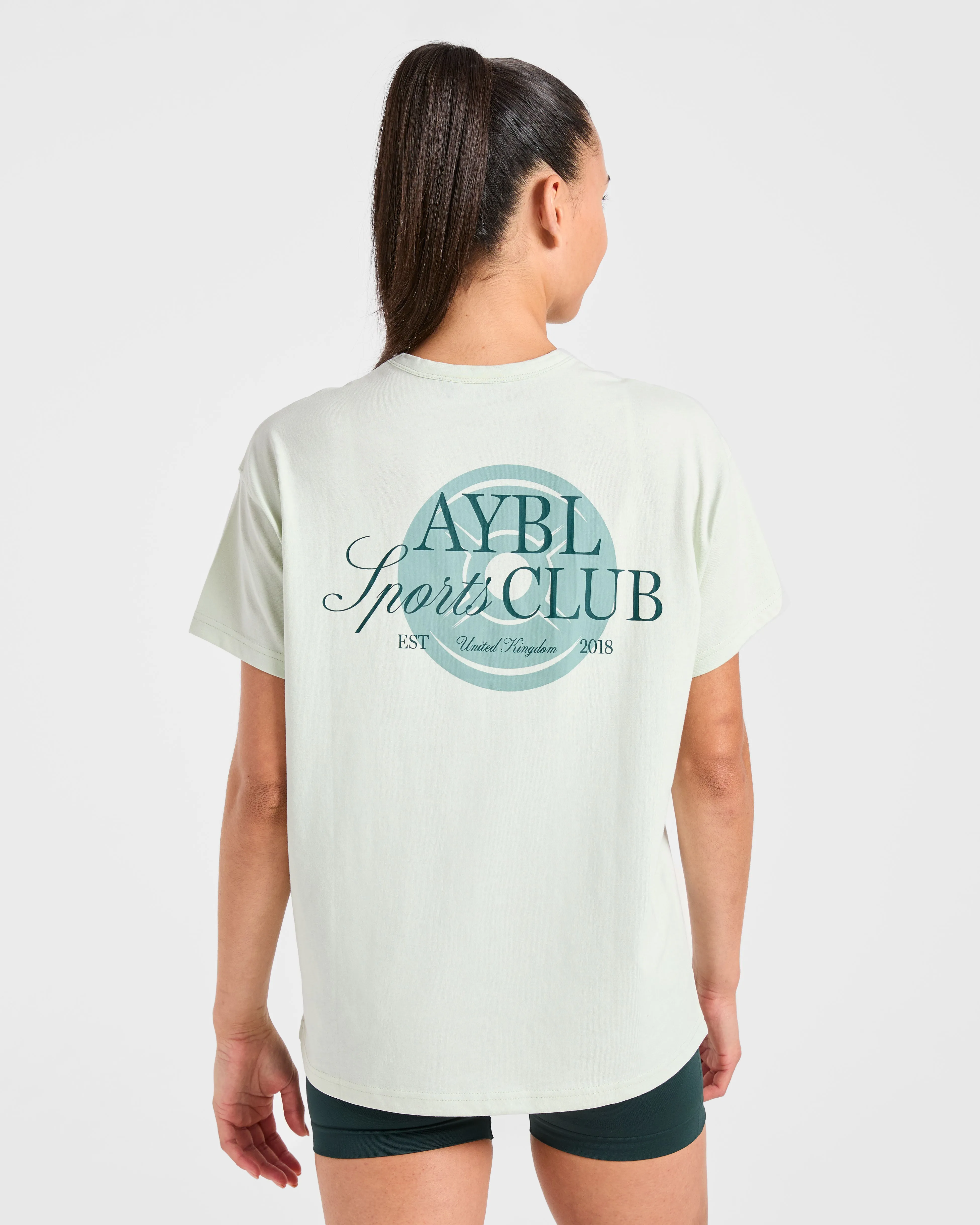 AYBL Sports Club Script Oversized T Shirt - Green sold by AYBL