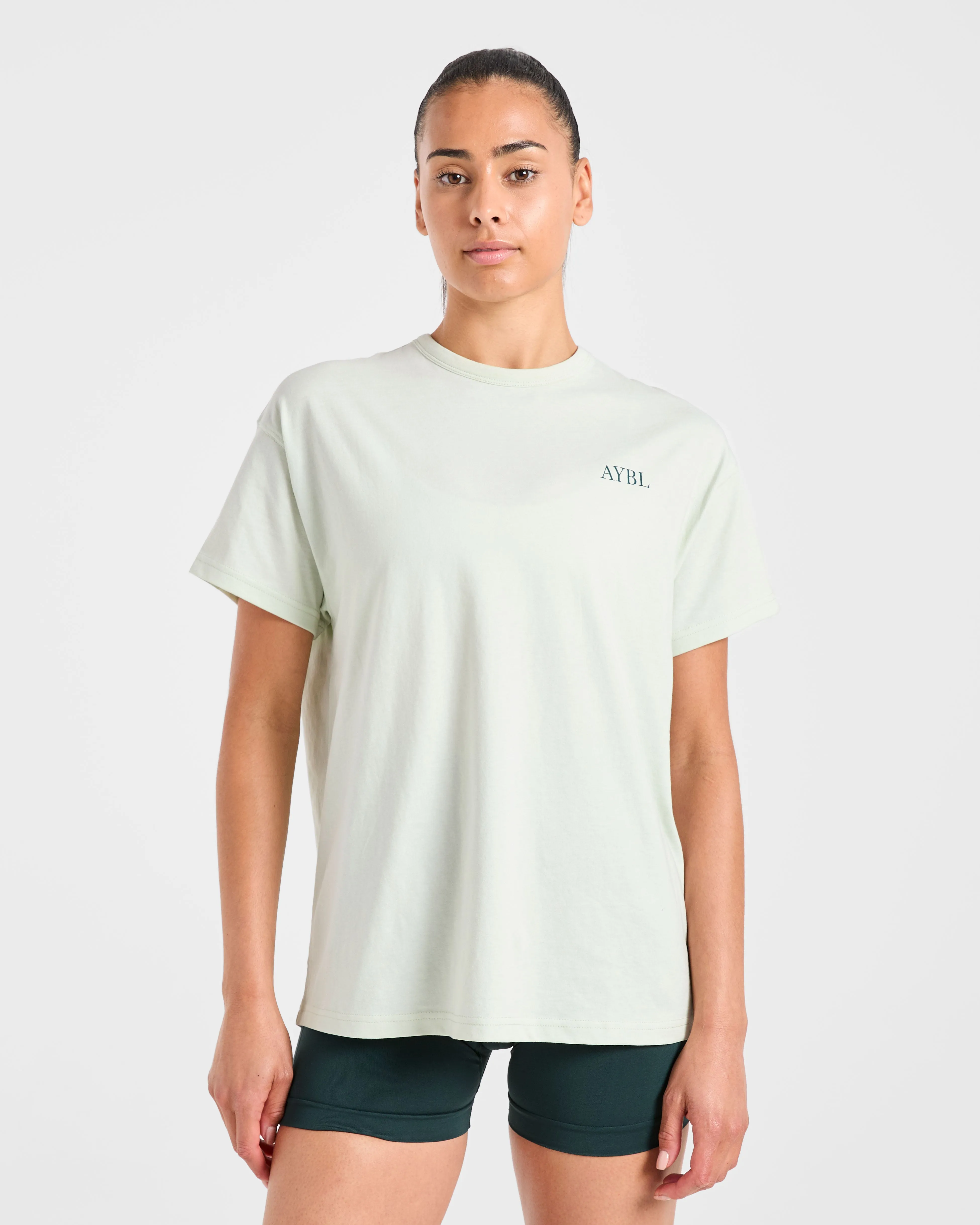 AYBL Sports Club Script Oversized T Shirt - Green sold by AYBL product image thumbnail 2