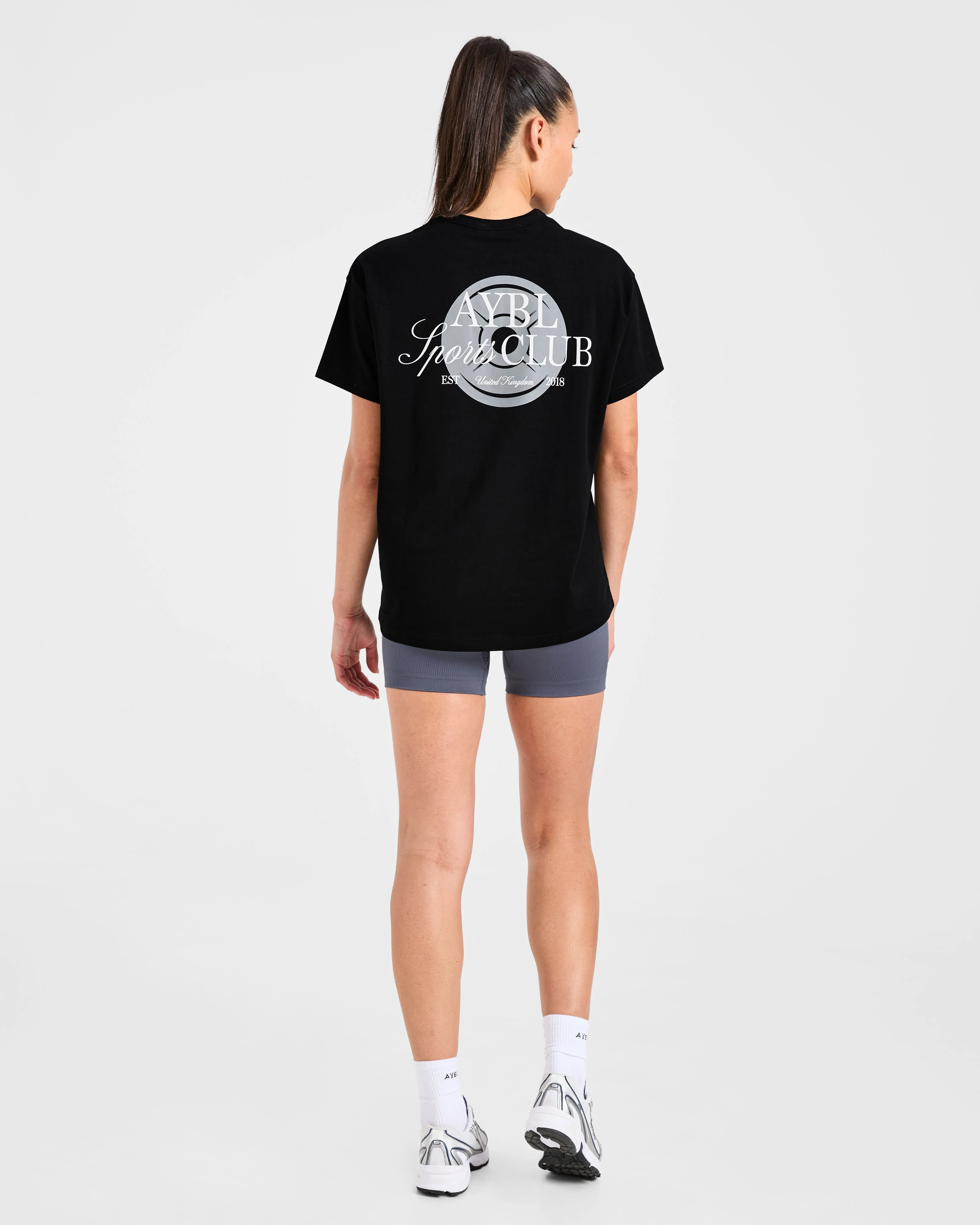 AYBL Sports Club Script Oversized T Shirt - Black sold by AYBL product image thumbnail 4