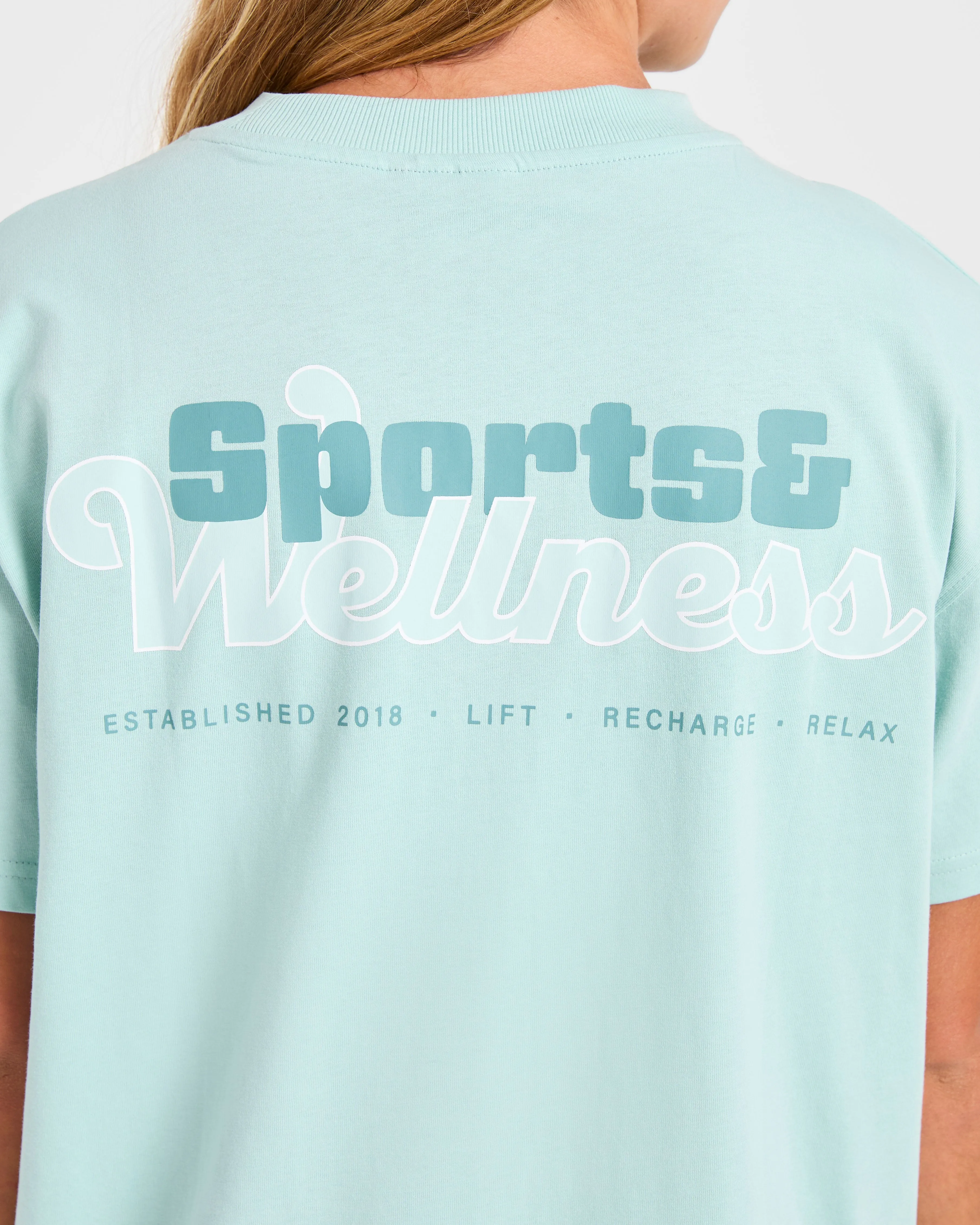 Sports Wellness Oversized T Shirt - Aqua Green sold by AYBL product image thumbnail 5