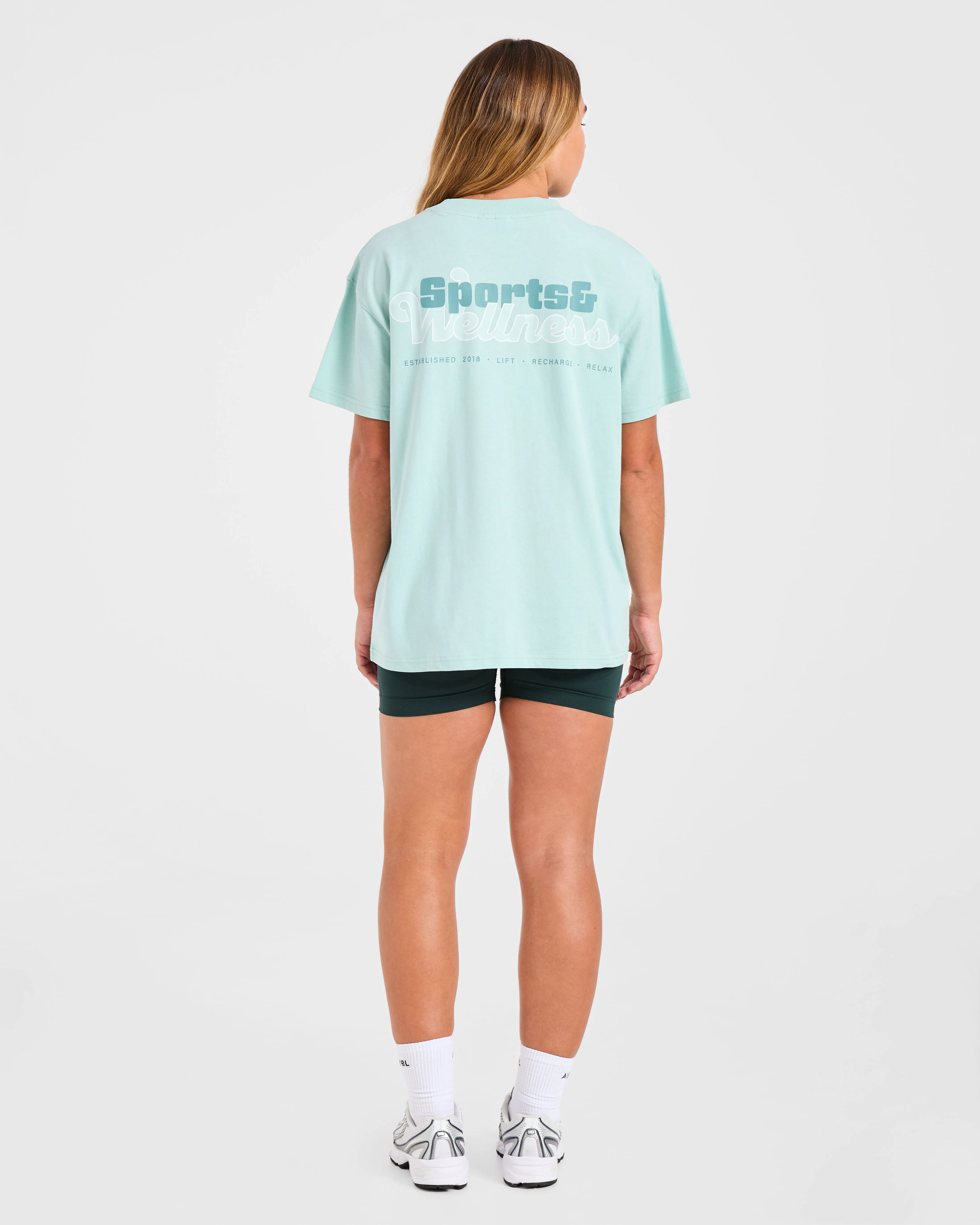 Sports Wellness Oversized T Shirt - Aqua Green sold by AYBL product image thumbnail 4