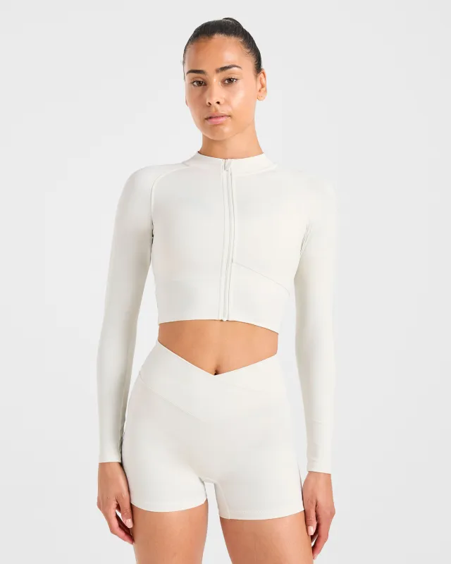 Sculpt Wrap Zip Up Jacket - Tofu sold by AYBL