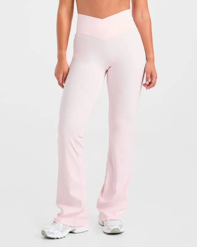 Sculpt Wrap Flared Leggings - Iced Pink sold by AYBL