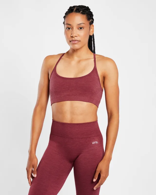 Revive Seamless Sports Bra - Burgundy Marl sold by AYBL