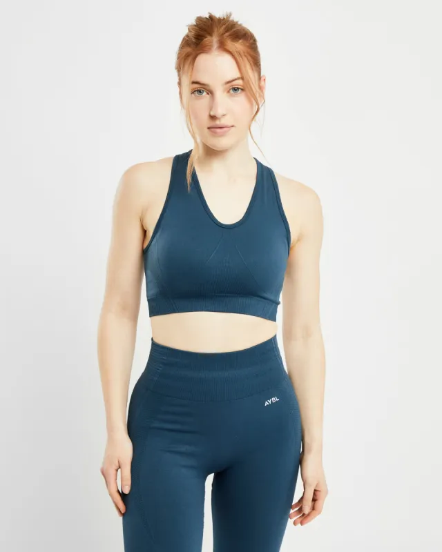 Balance V2 Seamless Sports Bra - Marine Blue sold by AYBL