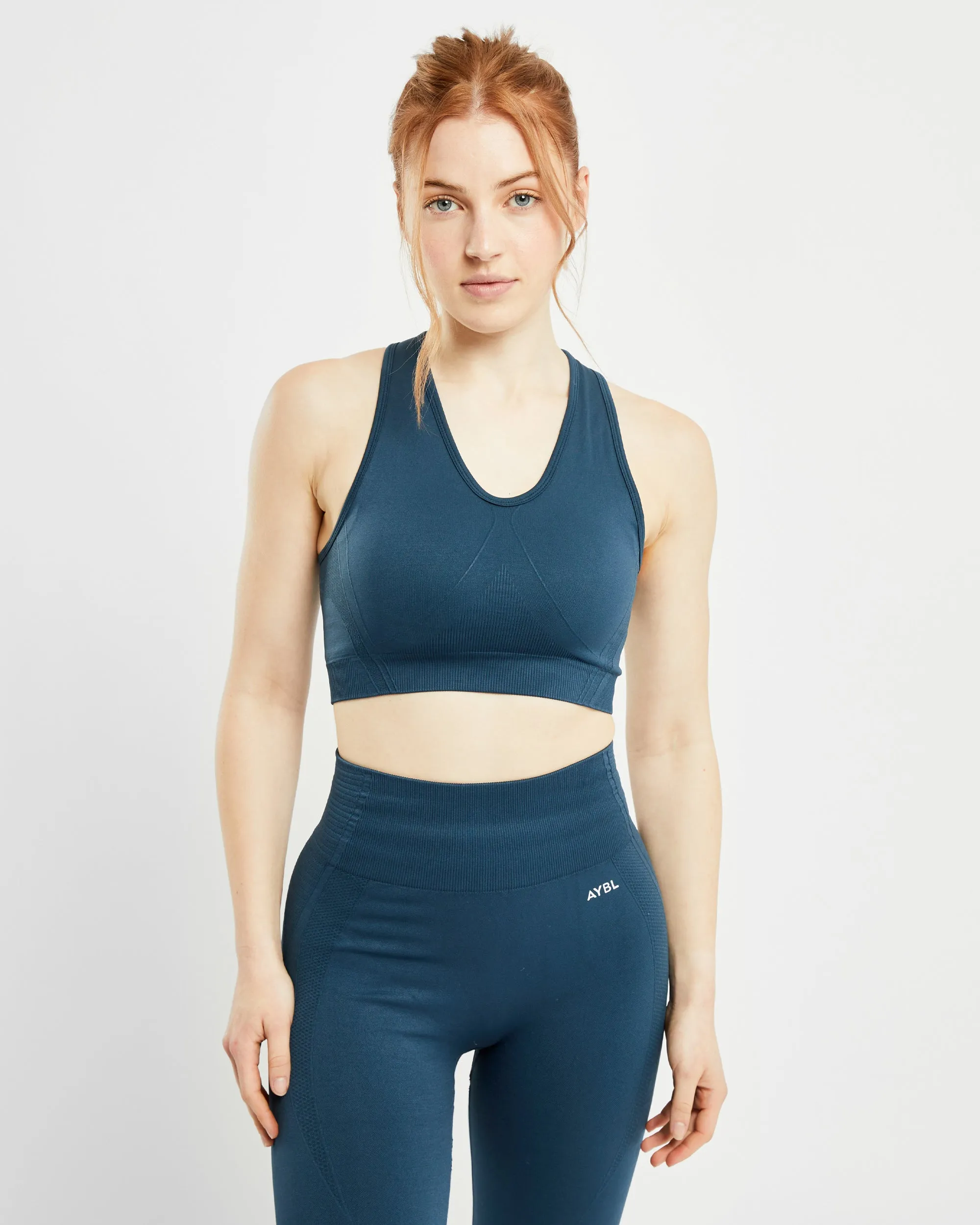 Balance V2 Seamless Sports Bra - Marine Blue sold by AYBL