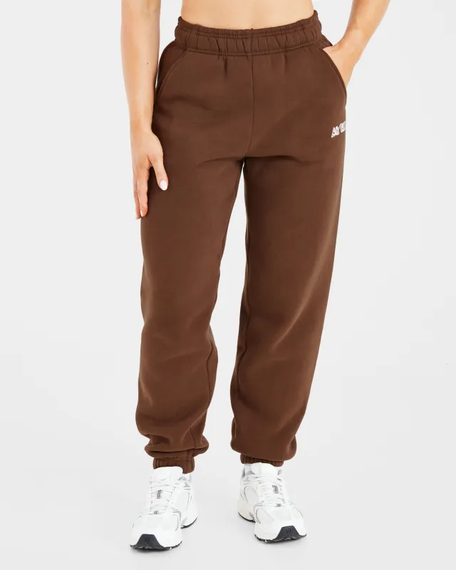 Retro Embroidered Oversized Joggers - Brown sold by AYBL