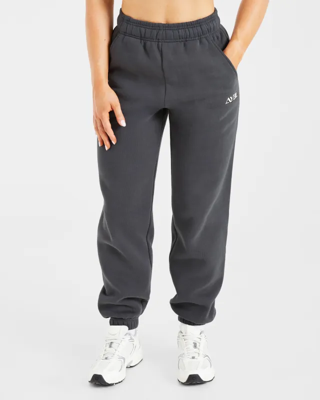 Retro Embroidered Oversized Joggers - Charcoal sold by AYBL