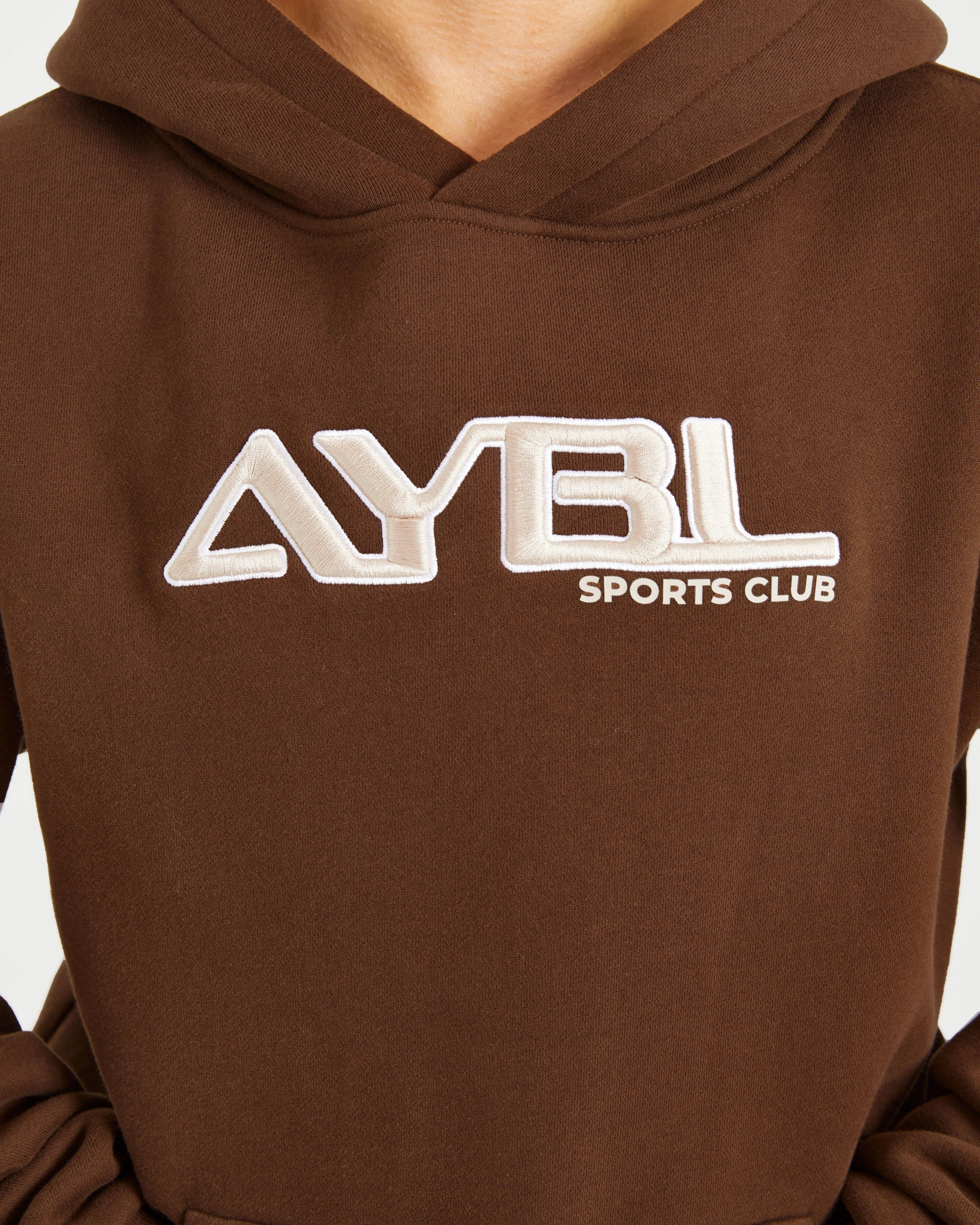Retro Embroidered Oversized Hoodie - Brown sold by AYBL product image thumbnail 5