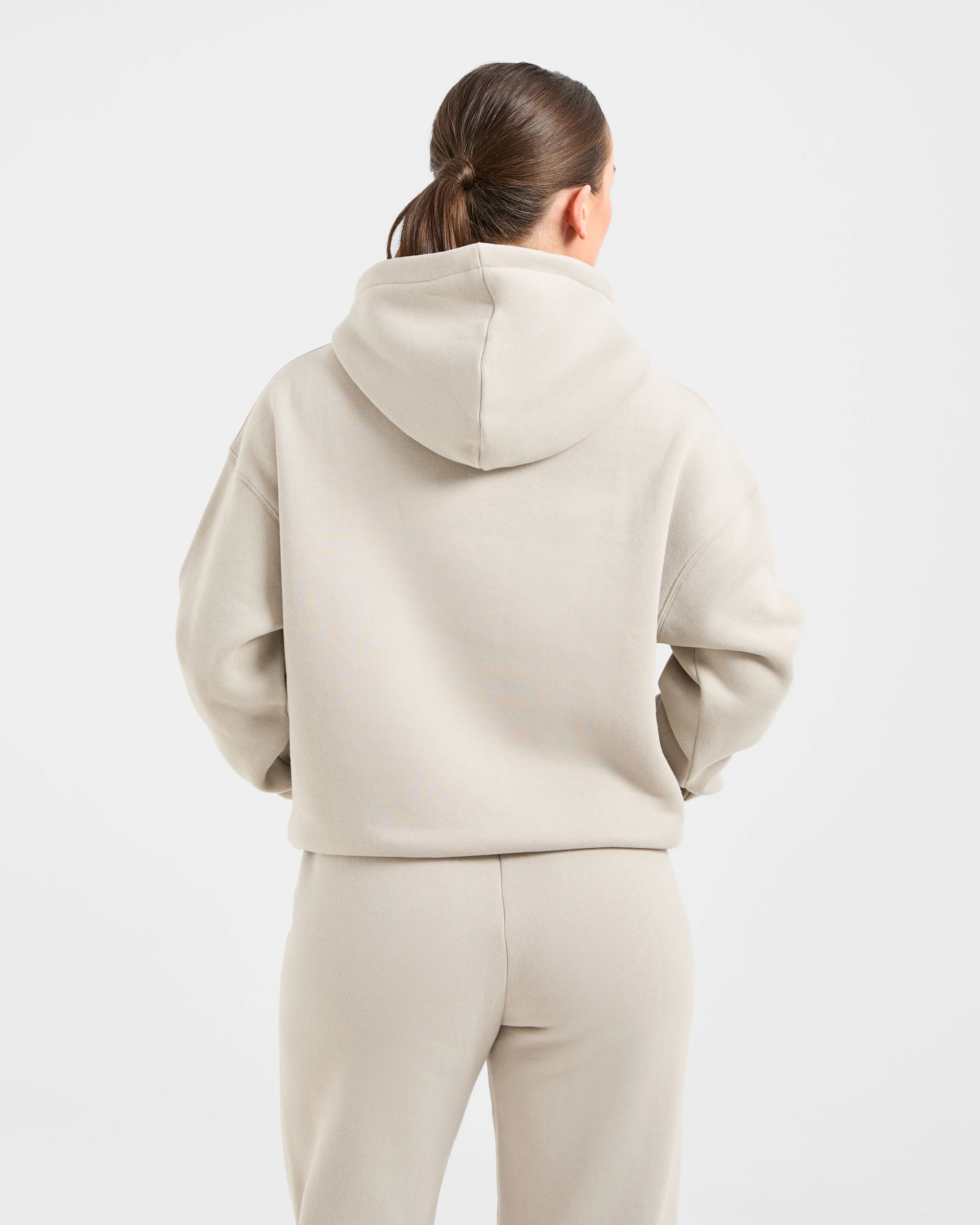 Retro Embroidered Oversized Hoodie - Taupe Grey sold by AYBL product image thumbnail 2