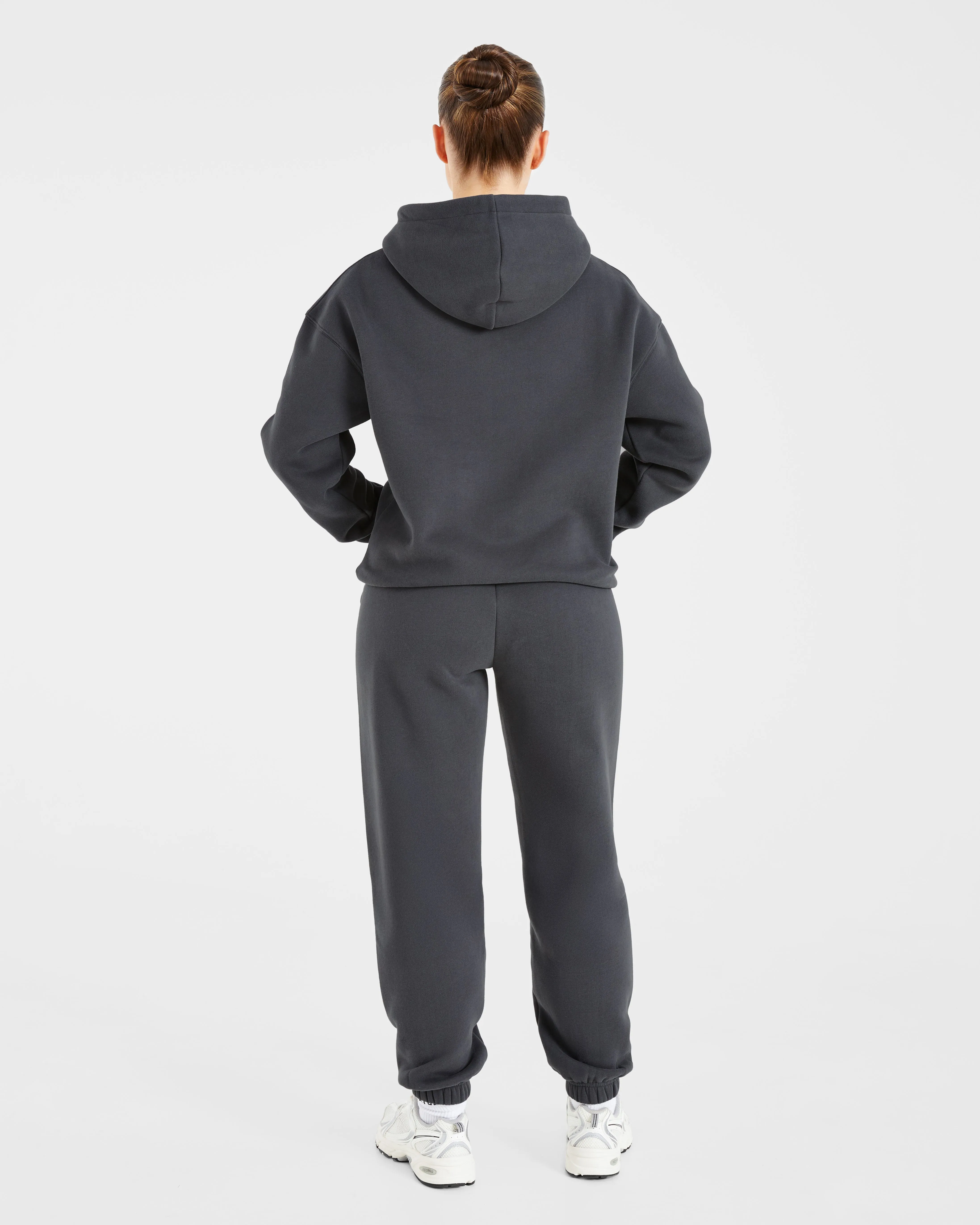 Retro Embroidered Oversized Hoodie - Charcoal sold by AYBL product image thumbnail 4