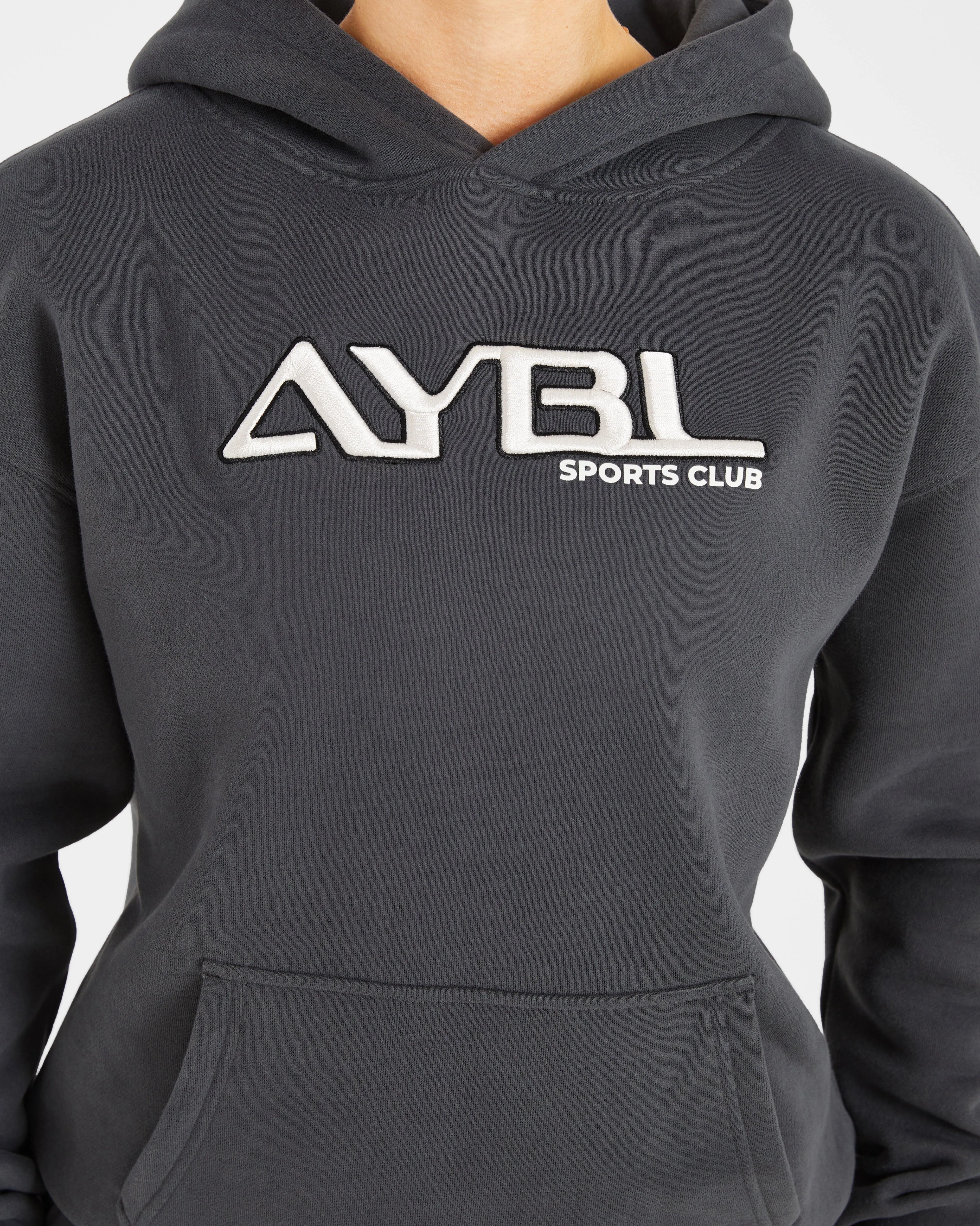 Retro Embroidered Oversized Hoodie - Charcoal sold by AYBL product image thumbnail 5