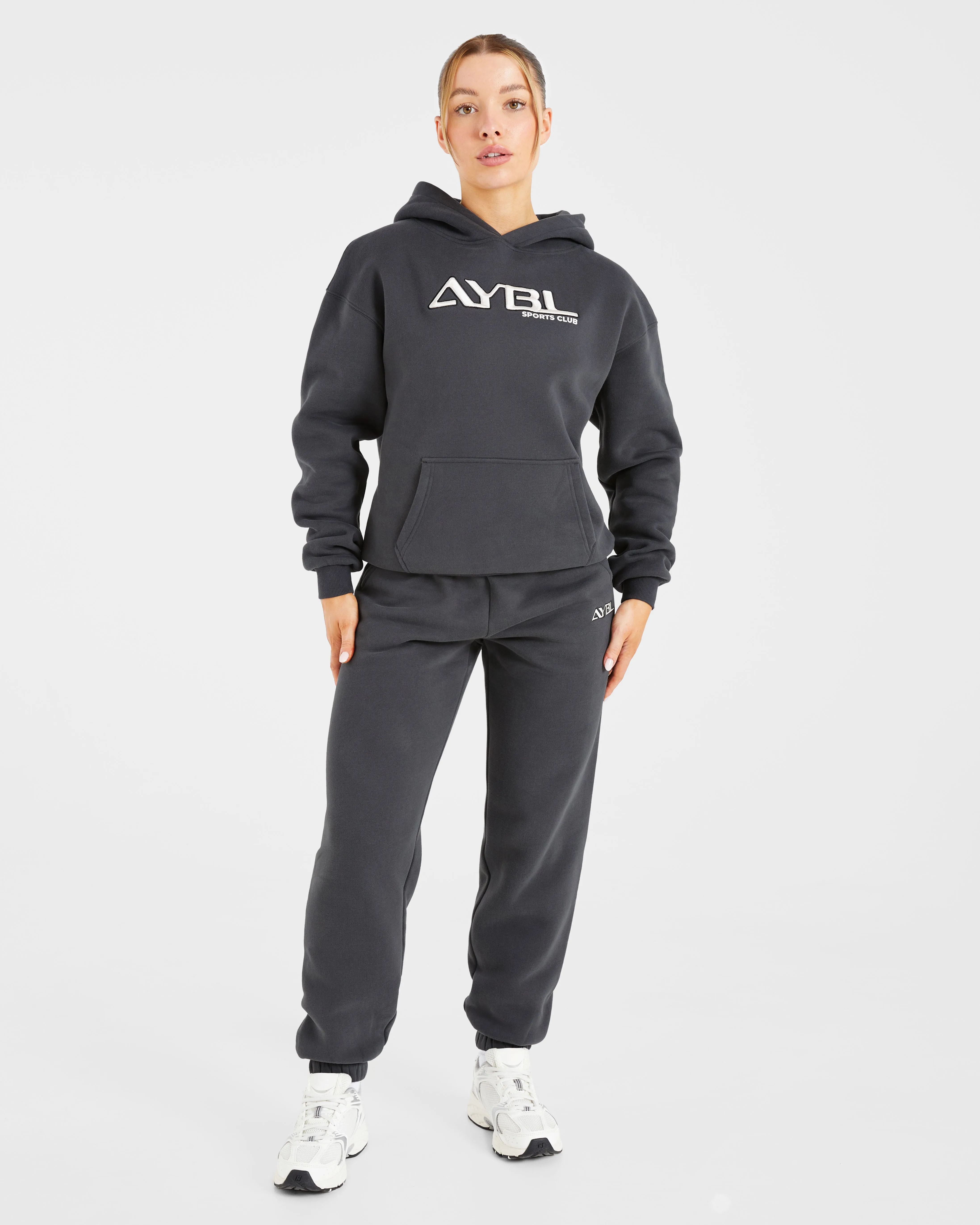 Retro Embroidered Oversized Hoodie - Charcoal sold by AYBL product image thumbnail 3