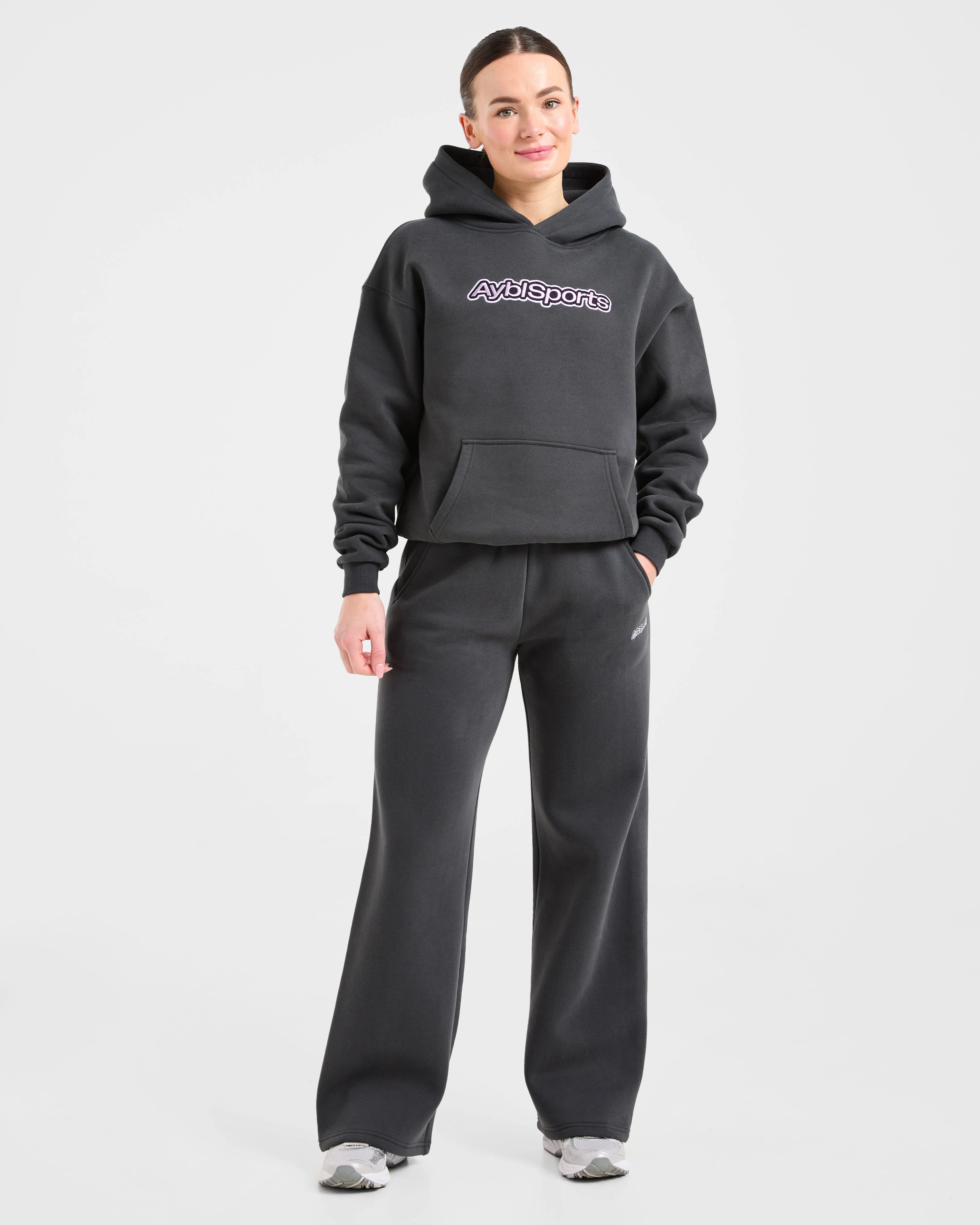 AYBL Sports Outline Oversized Straight Leg Joggers - Charcoal sold by AYBL product image thumbnail 3