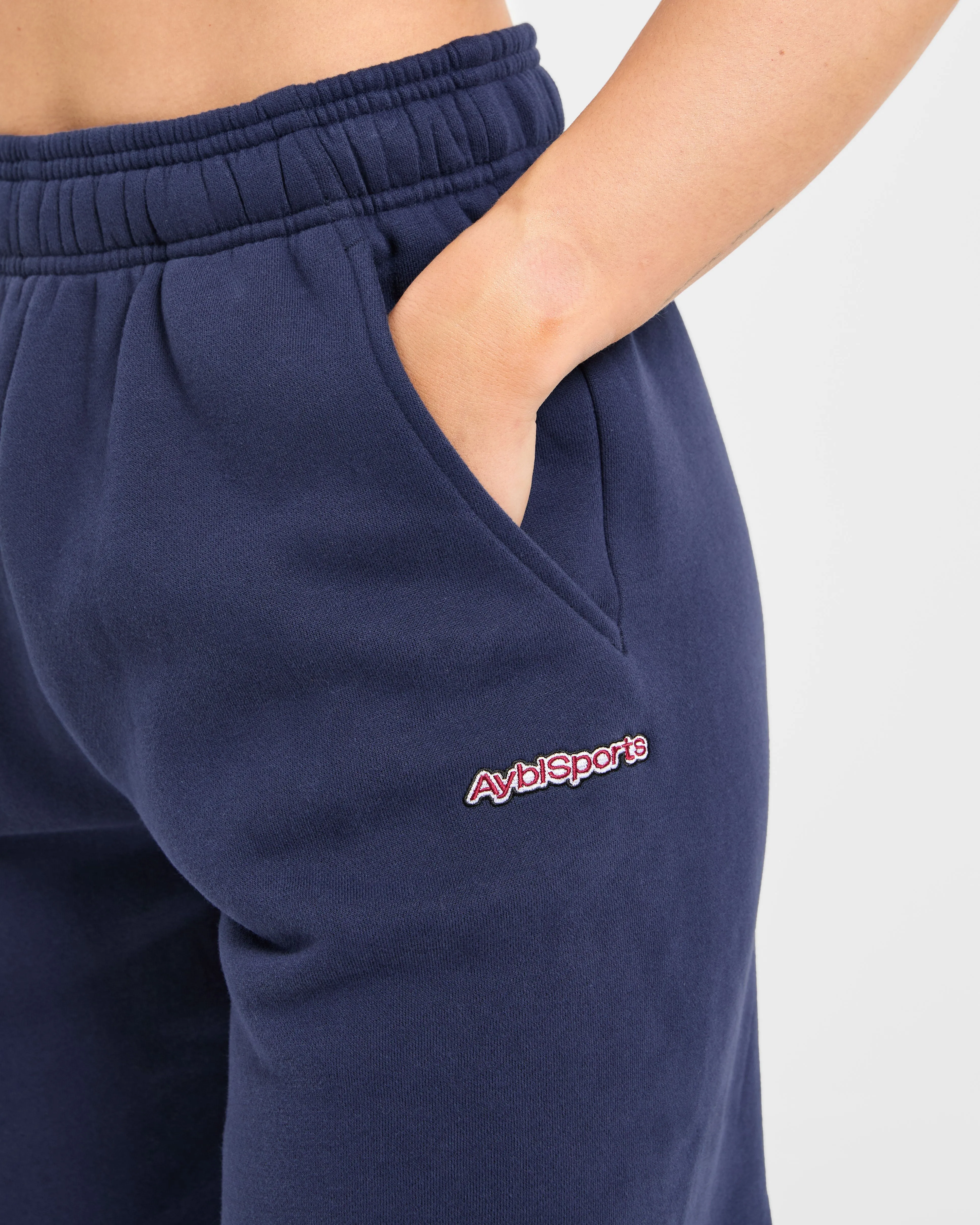 AYBL Sports Outline Oversized Straight Leg Joggers - Navy sold by AYBL product image thumbnail 5