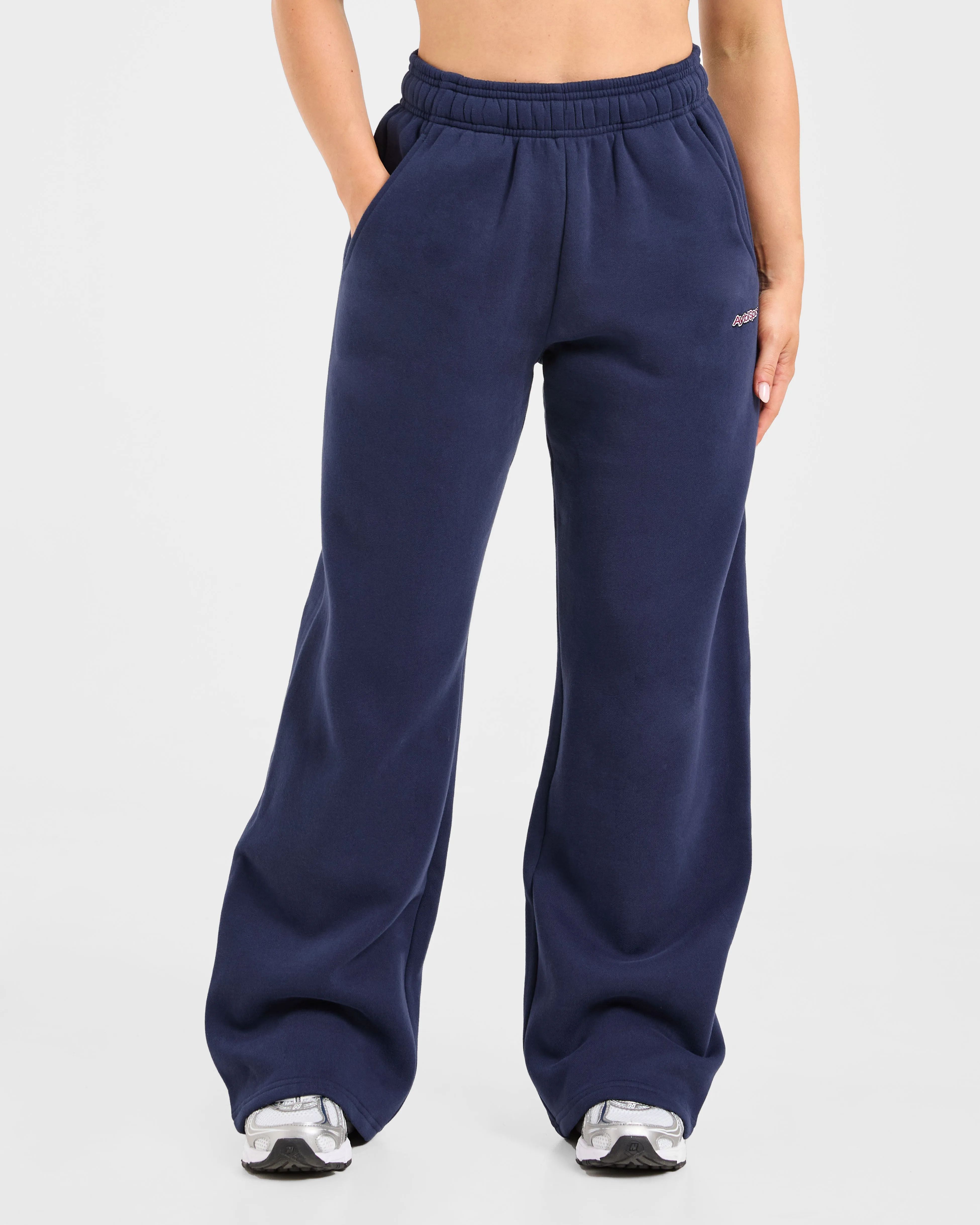 AYBL Sports Outline Oversized Straight Leg Joggers - Navy sold by AYBL