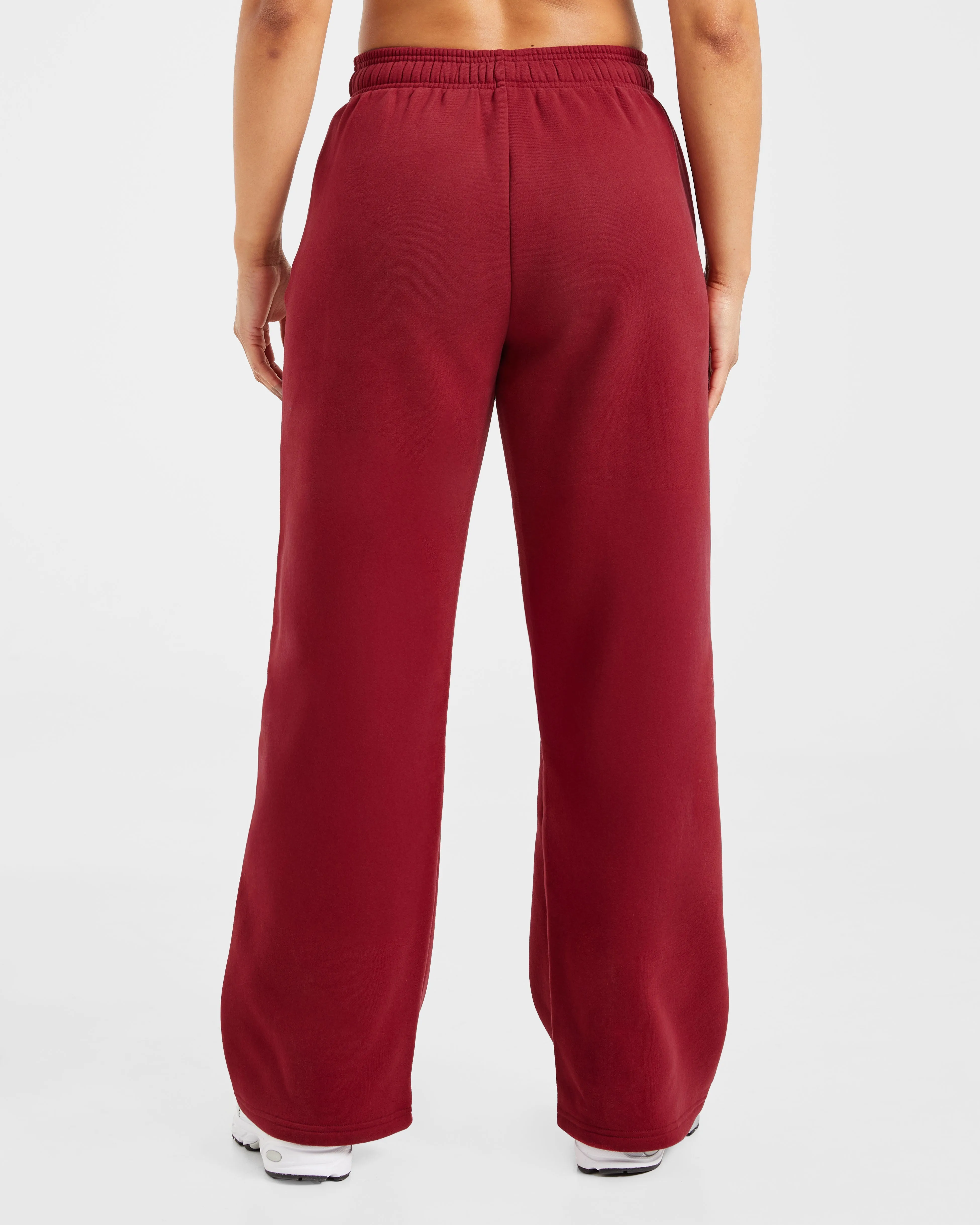AYBL Sports Outline Oversized Straight Leg Joggers - Burgundy sold by AYBL product image thumbnail 2