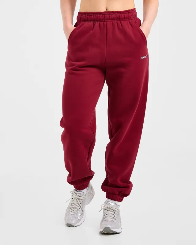 AYBL Sports Outline Oversized Joggers - Burgundy sold by AYBL