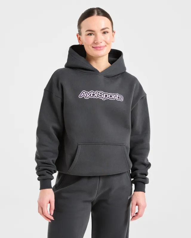 AYBL Sports Outline Oversized Hoodie - Charcoal sold by AYBL