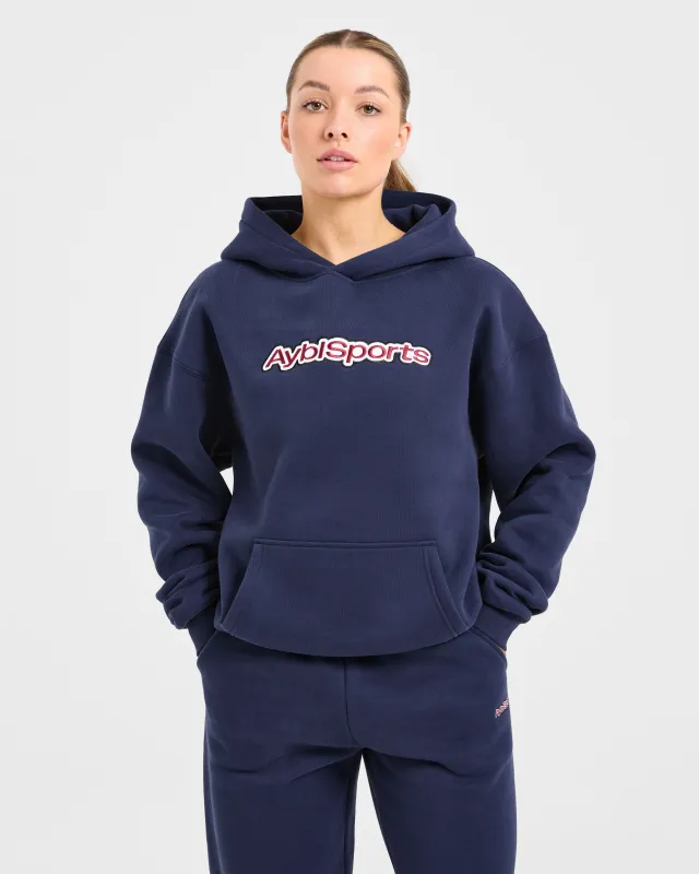AYBL Sports Outline Oversized Hoodie - Navy sold by AYBL