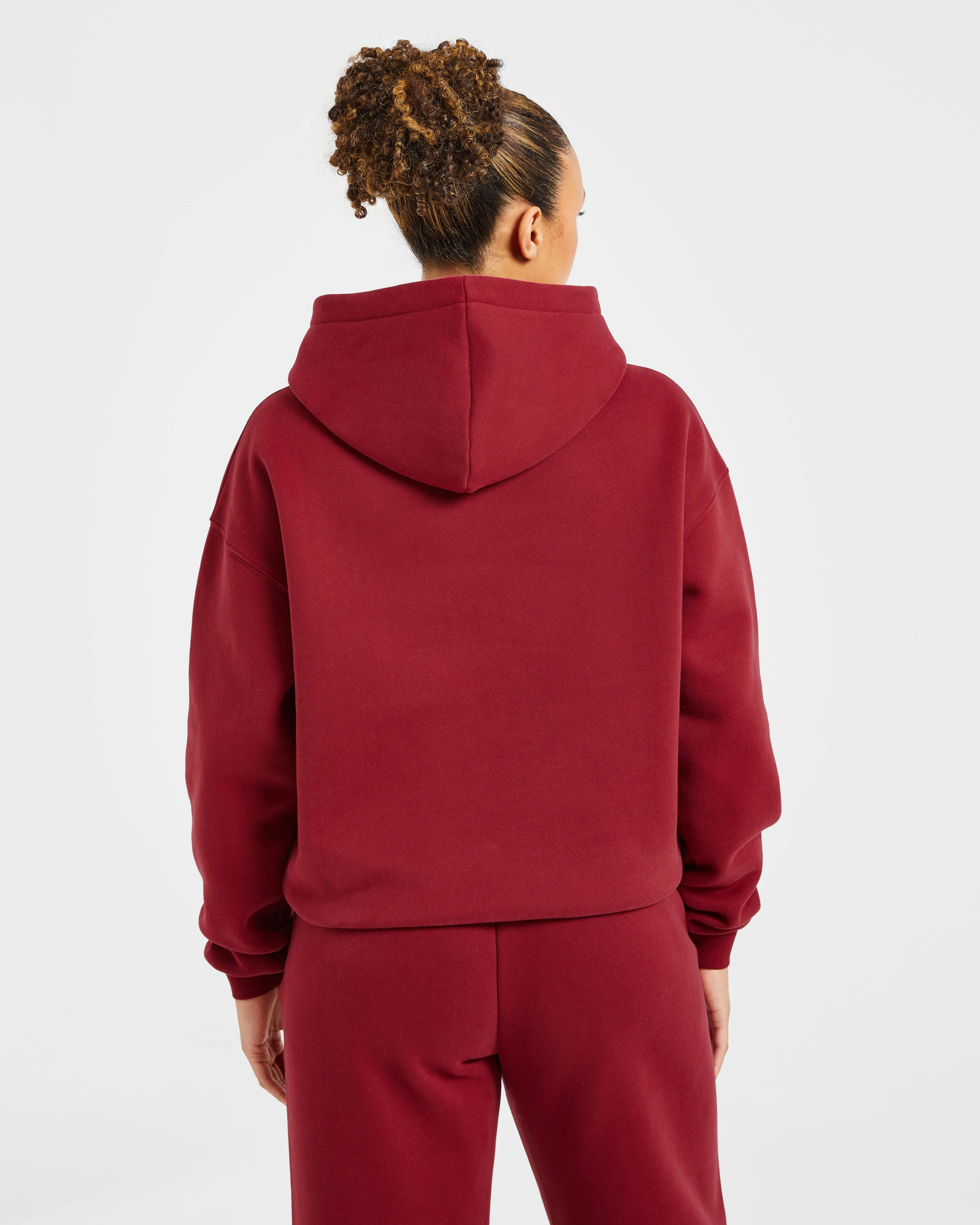 AYBL Sports Outline Oversized Hoodie - Burgundy sold by AYBL product image thumbnail 2