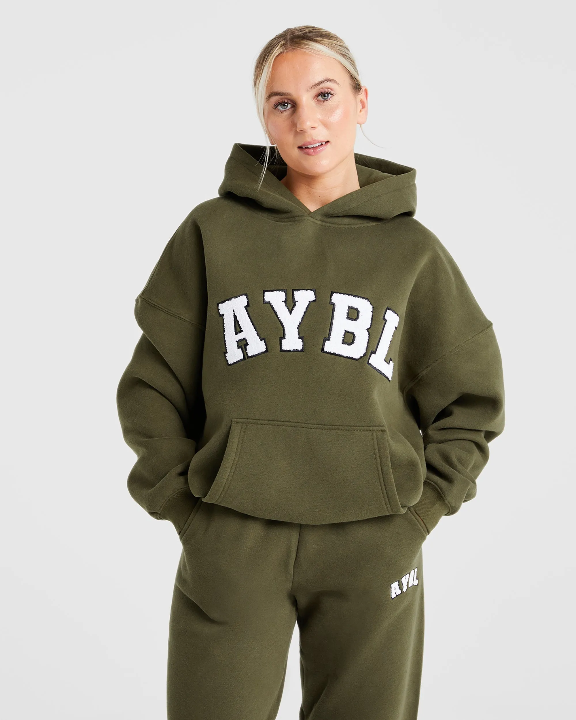 Varsity Oversized Hoodie - Khaki sold by AYBL