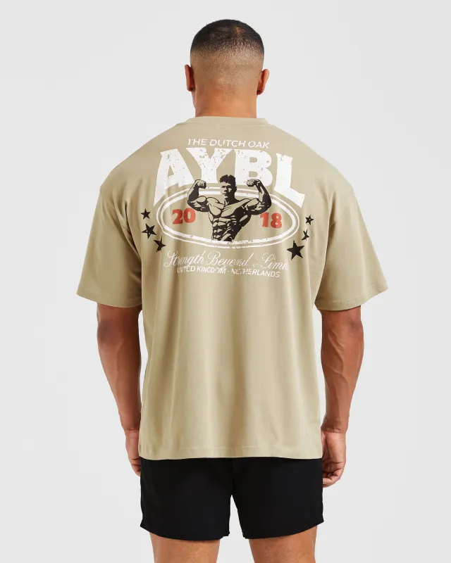 Wesley Vissers X Beyond Limits Oversized T Shirt - Deep Beige sold by AYBL