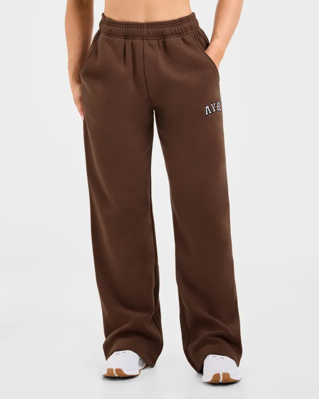 Varsity 2.0 Oversized Straight Leg Joggers - Brown sold by AYBL