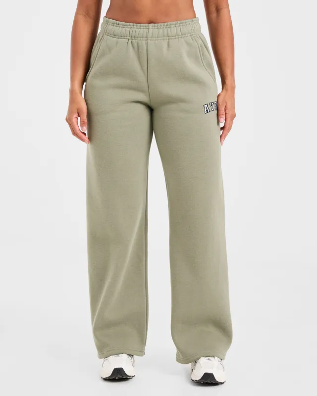 Varsity 2.0 Oversized Straight Leg Joggers - Muted Olive sold by AYBL