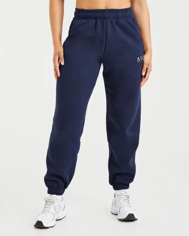 Varsity 2.0 Oversized Joggers - Navy sold by AYBL