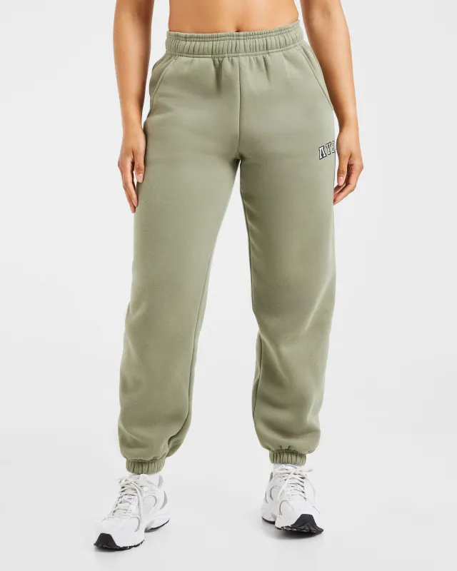 Varsity 2.0 Oversized Joggers - Muted Olive sold by AYBL