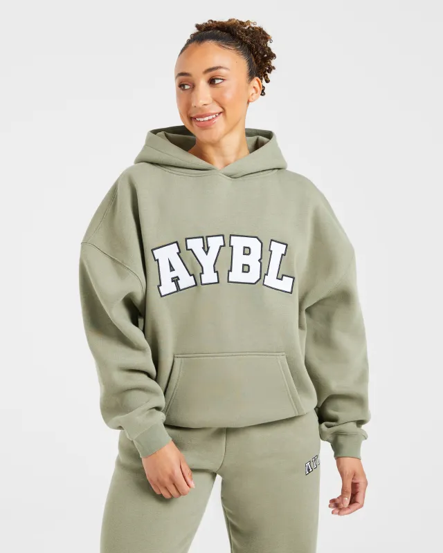 Varsity 2.0 Oversized Hoodie - Muted Olive sold by AYBL