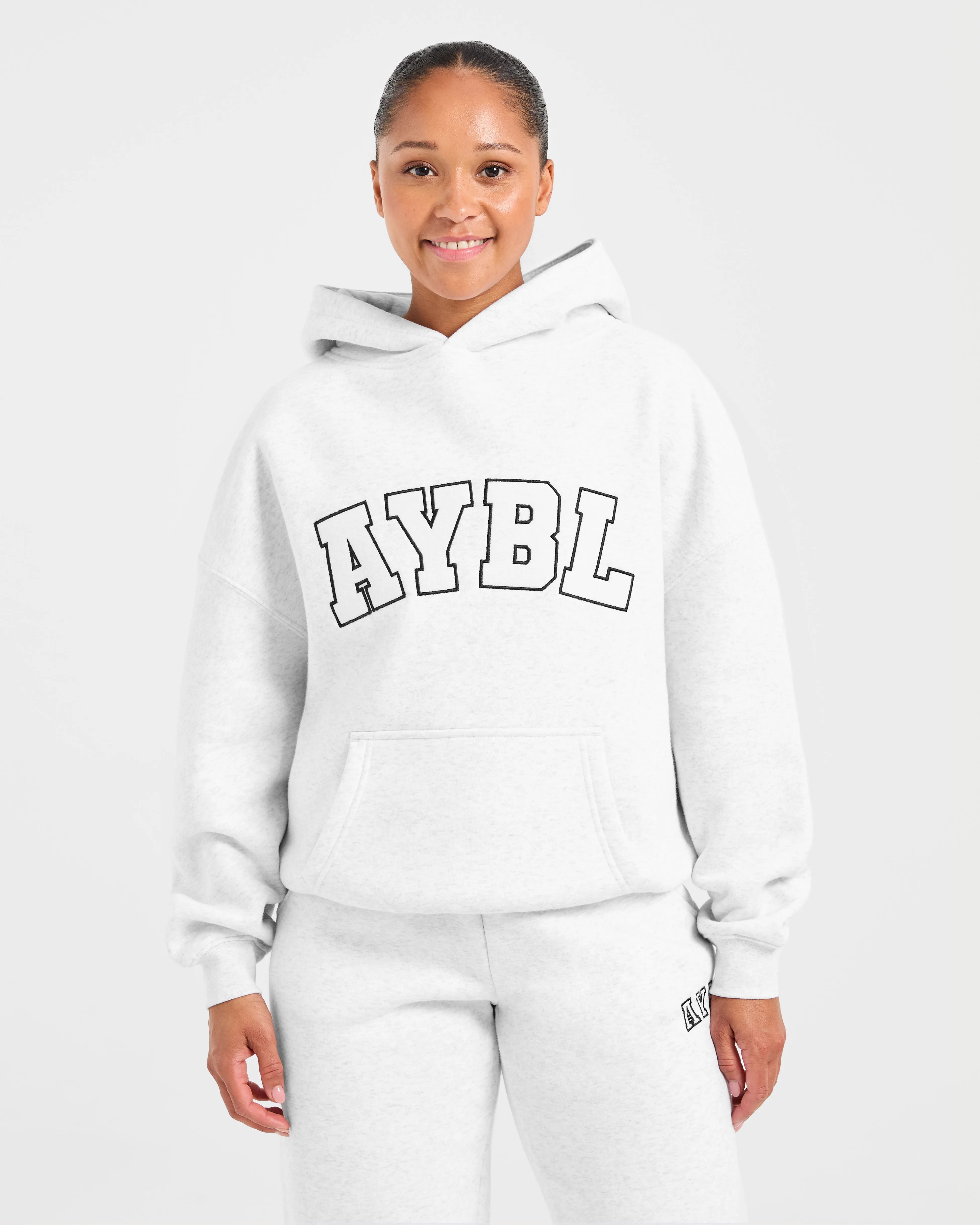 Varsity 2.0 Oversized Hoodie - Heather Grey sold by AYBL
