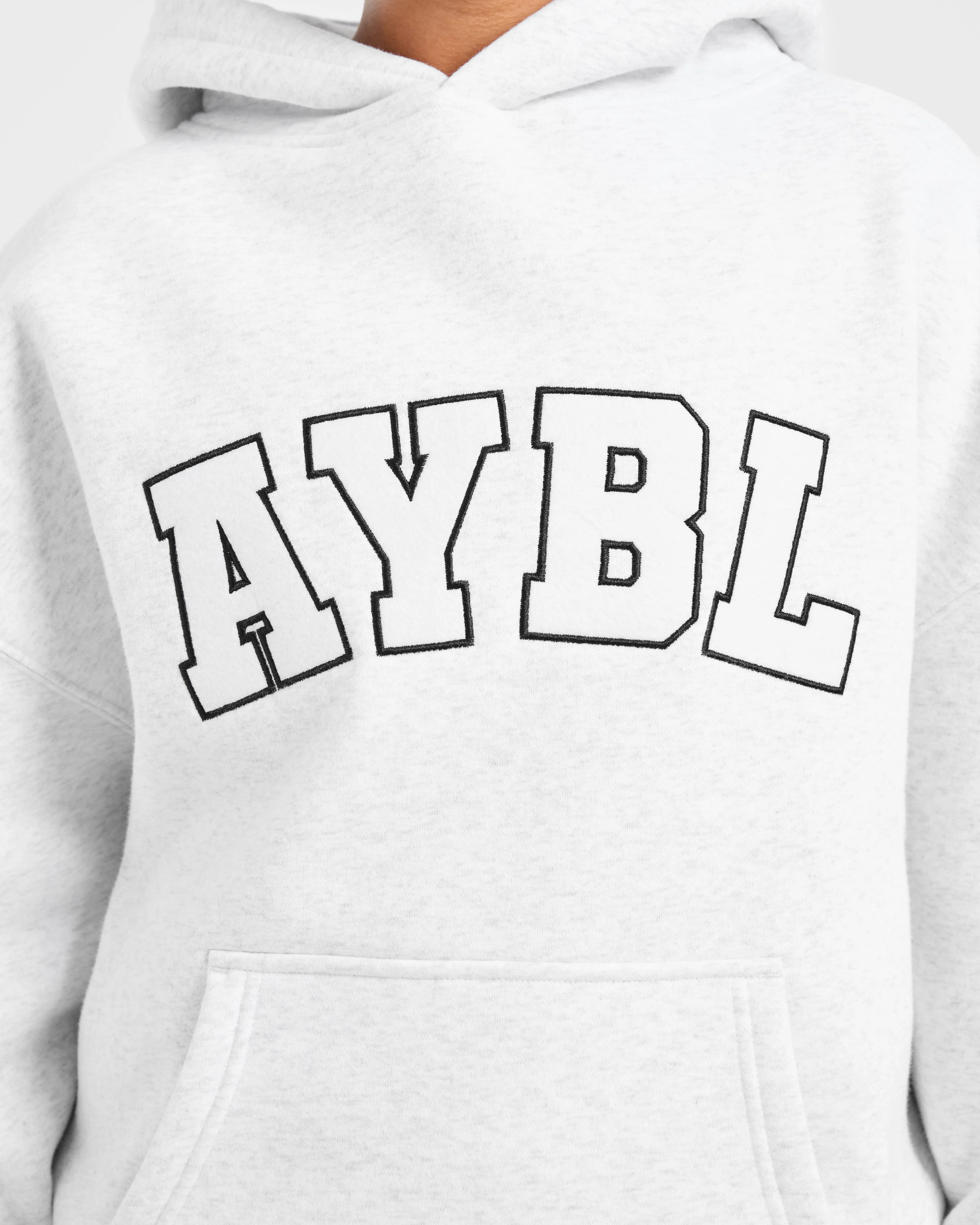 Varsity 2.0 Oversized Hoodie - Heather Grey sold by AYBL product image thumbnail 5