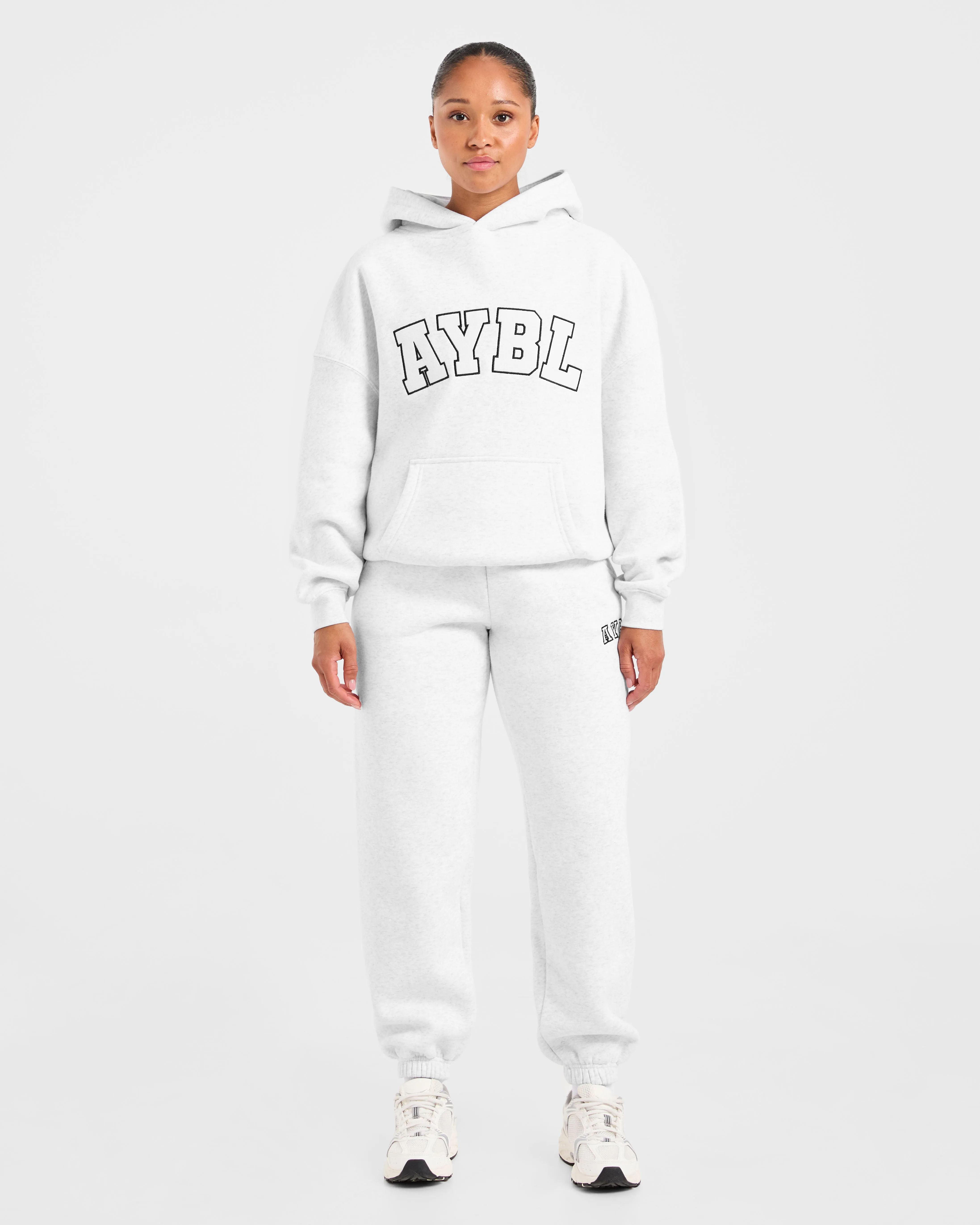 Varsity 2.0 Oversized Hoodie - Heather Grey sold by AYBL product image thumbnail 3