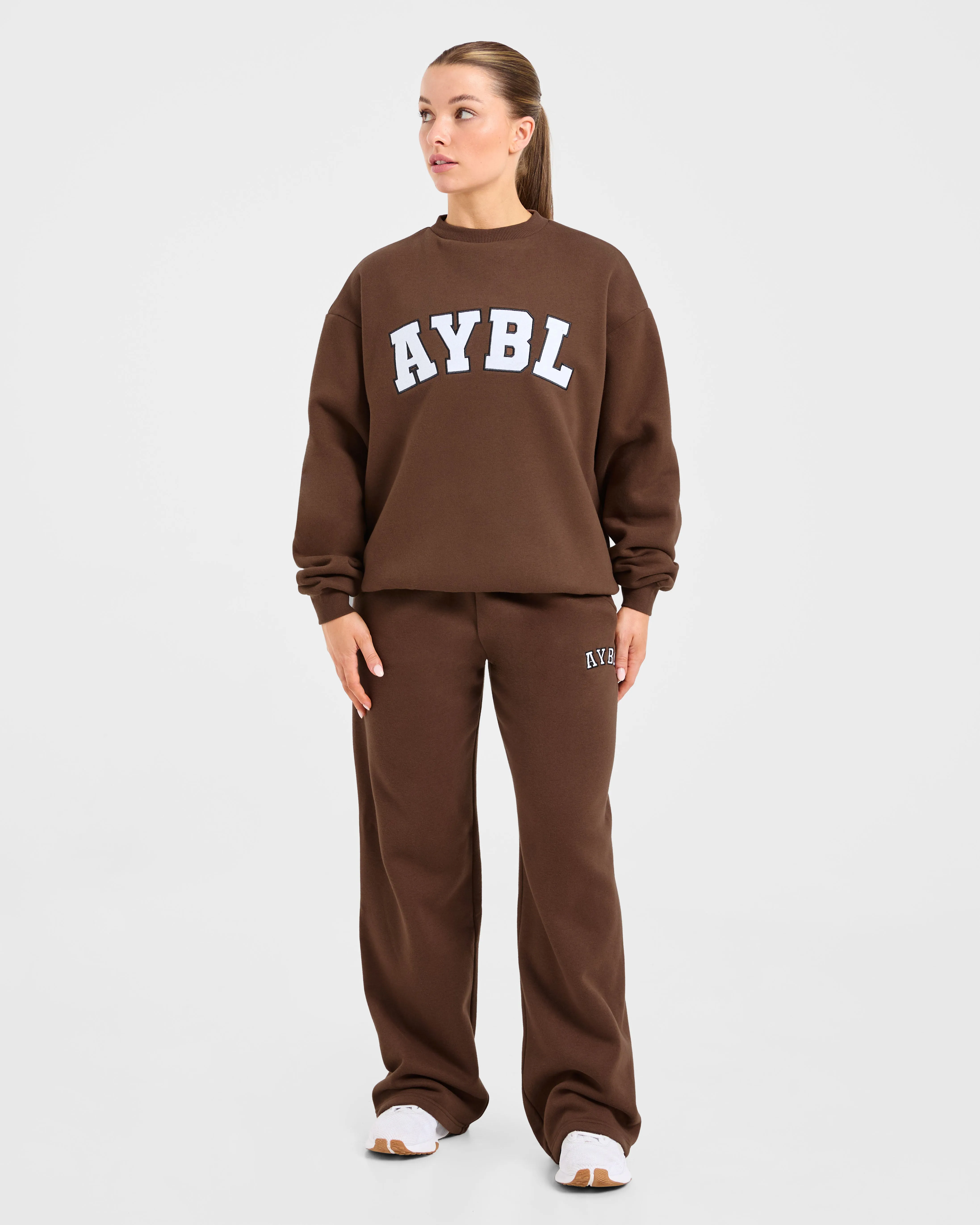 Varsity 2.0 Oversized Sweatshirt - Brown sold by AYBL product image thumbnail 3